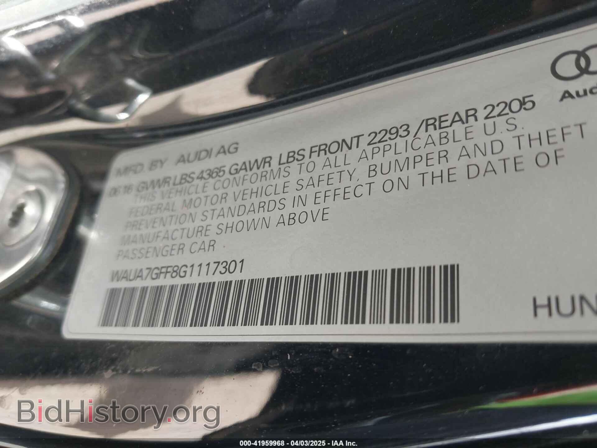 2016 AUDI A3 - VIN: WAUA7GFF8G1117301 - Фото 9