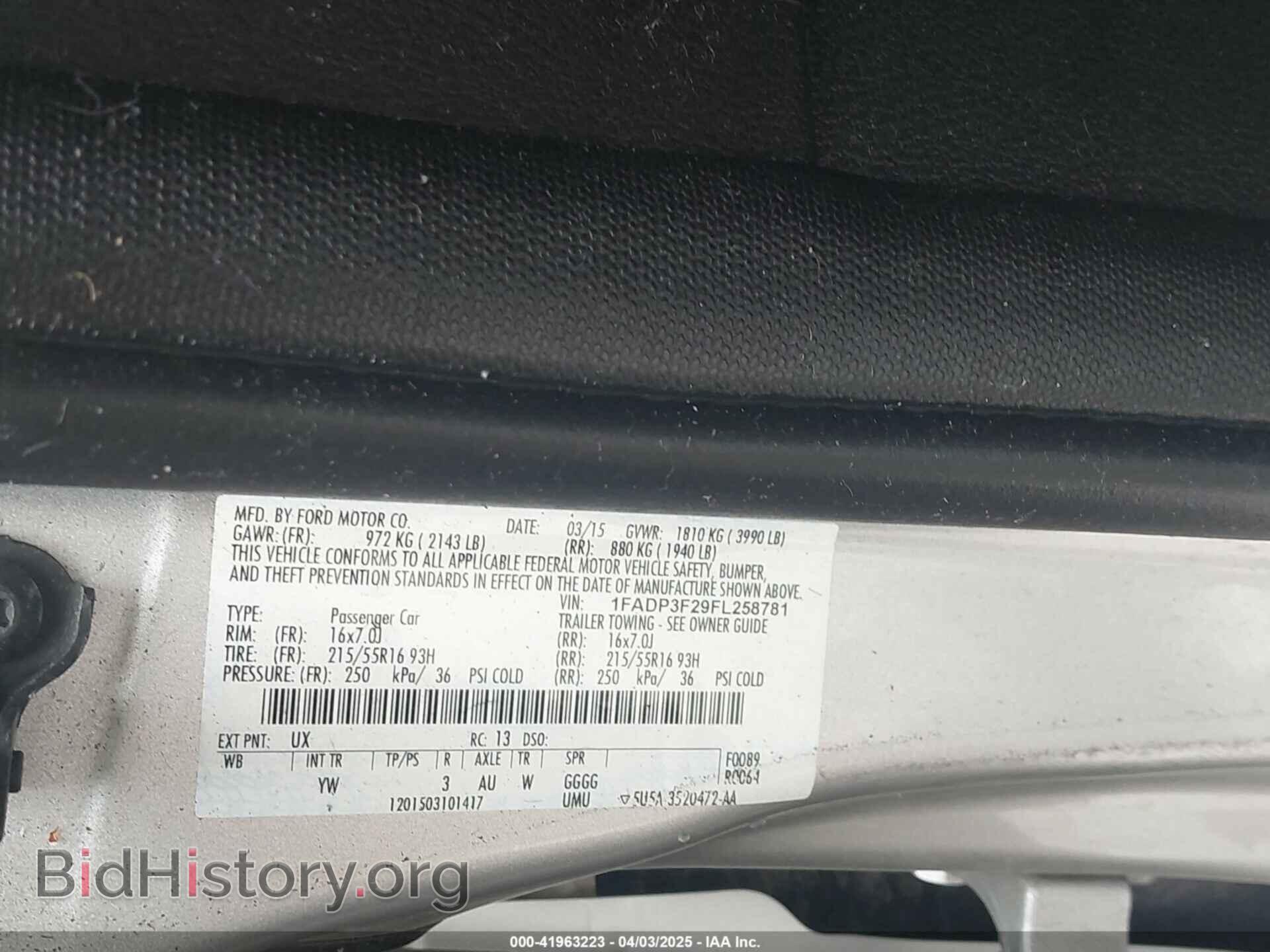 2015 FORD FOCUS - VIN: 1FADP3F29FL258781 - Photo 9