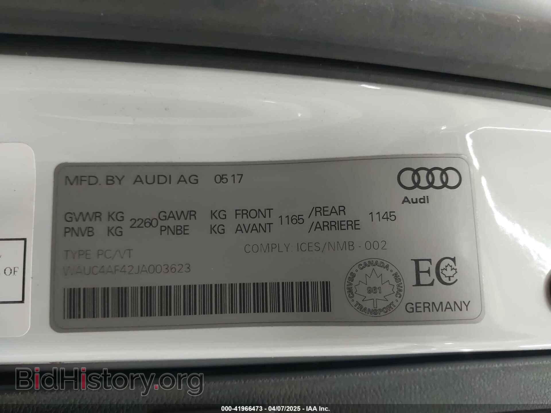 2018 AUDI S4 - VIN: WAUC4AF42JA003623 - Фото 9
