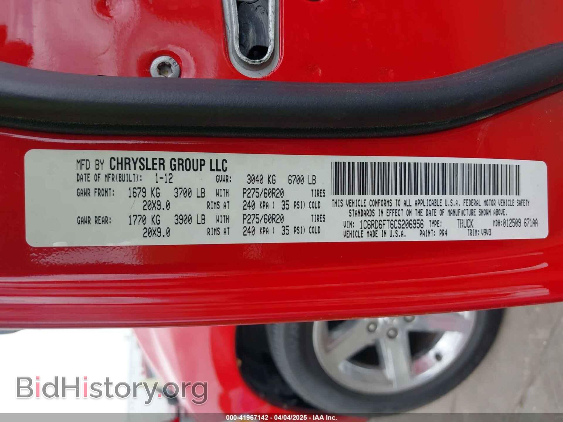 2012 RAM 1500 - VIN: 1C6RD6FT6CS206956 - Photo 9