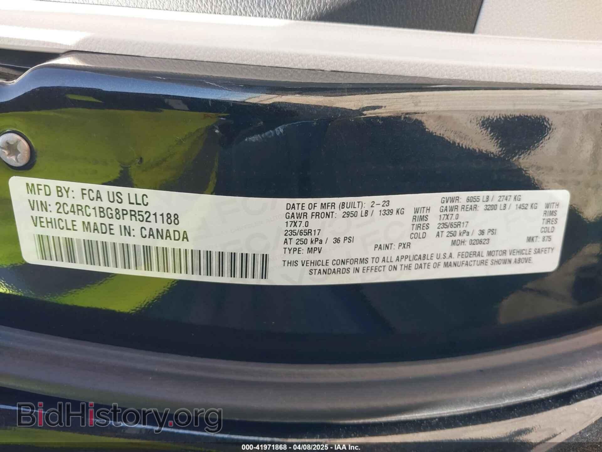 2023 CHRYSLER PACIFICA - VIN: 2C4RC1BG8PR521188 - Фото 9