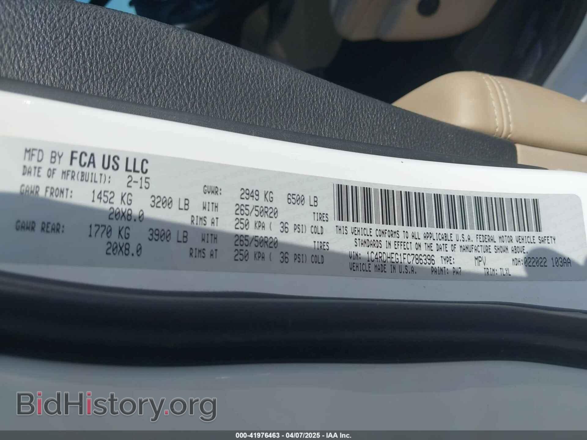 2015 DODGE DURANGO - VIN: 1C4RDHEG1FC786396 - Photo 9