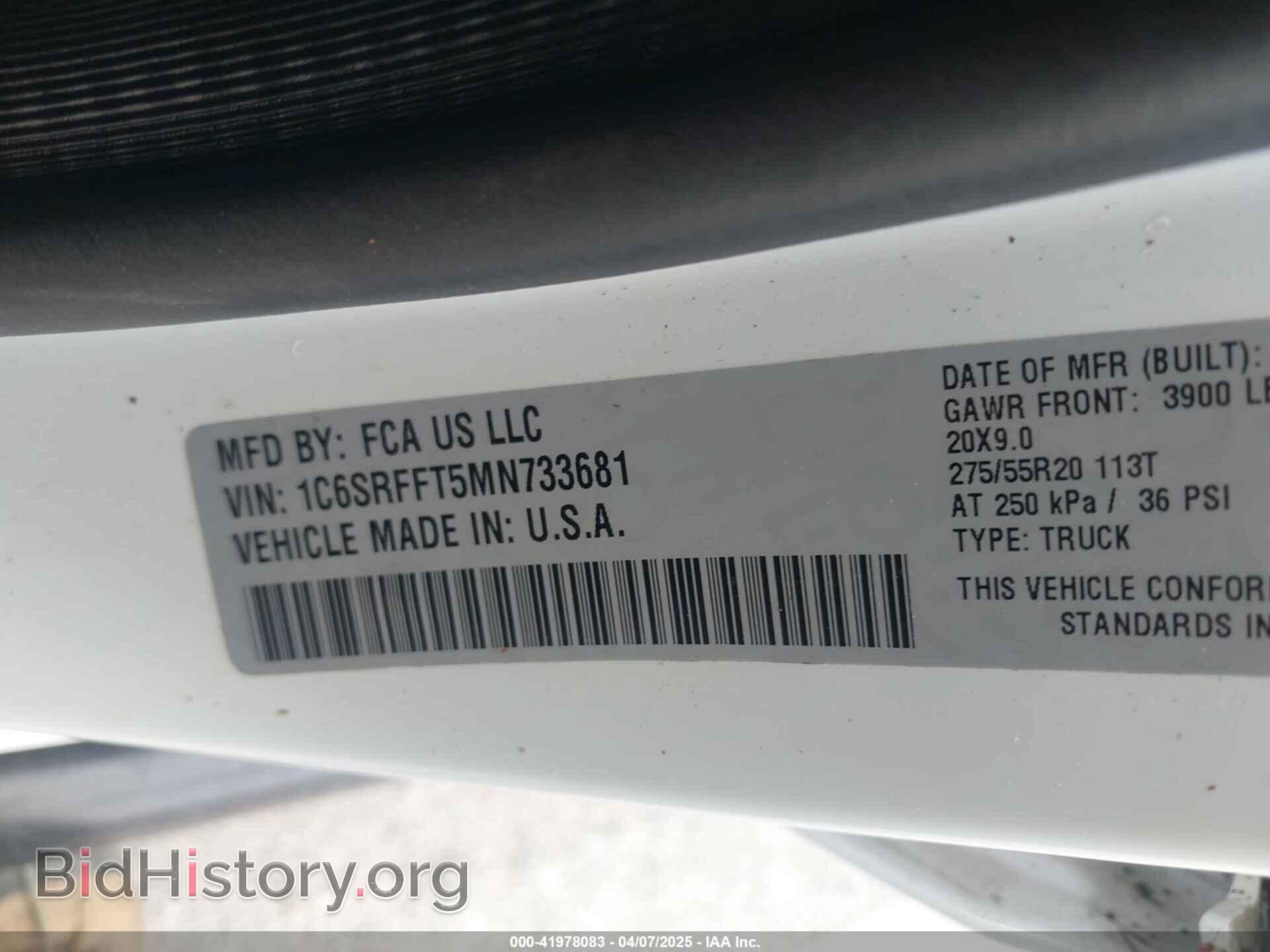 2021 RAM 1500 - VIN: 1C6SRFFT5MN733681 - Фото 9