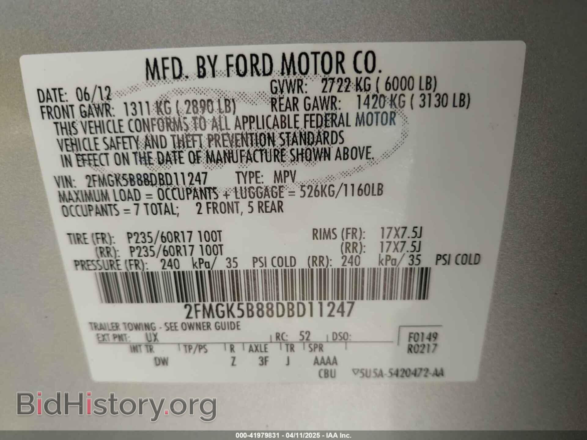 2013 FORD FLEX - VIN: 2FMGK5B88DBD11247 - Photo 9