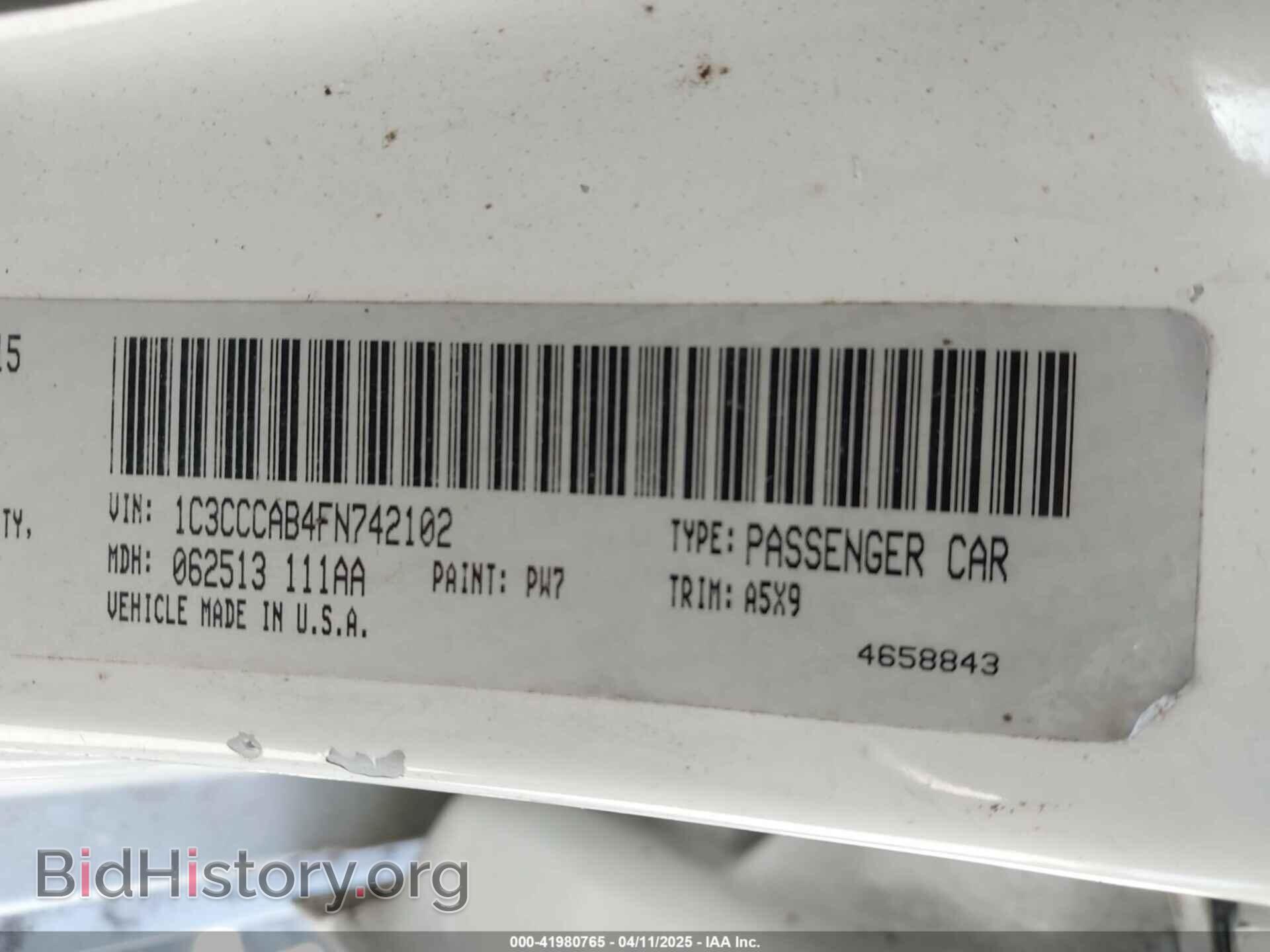 2015 CHRYSLER 200 - VIN: 1C3CCCAB4FN742102 - Фото 9