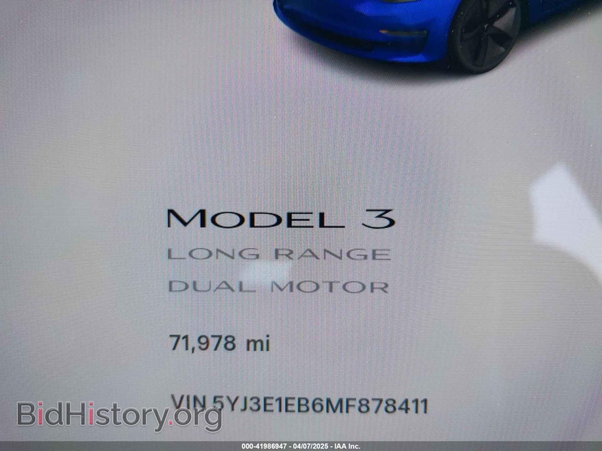 2021 TESLA MODEL 3 - VIN: 5YJ3E1EB6MF878411 - Photo 7
