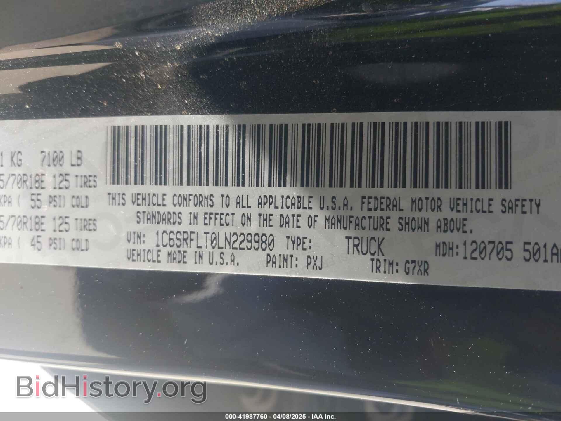 2020 RAM 1500 - VIN: 1C6SRFLT0LN229980 - Фото 9