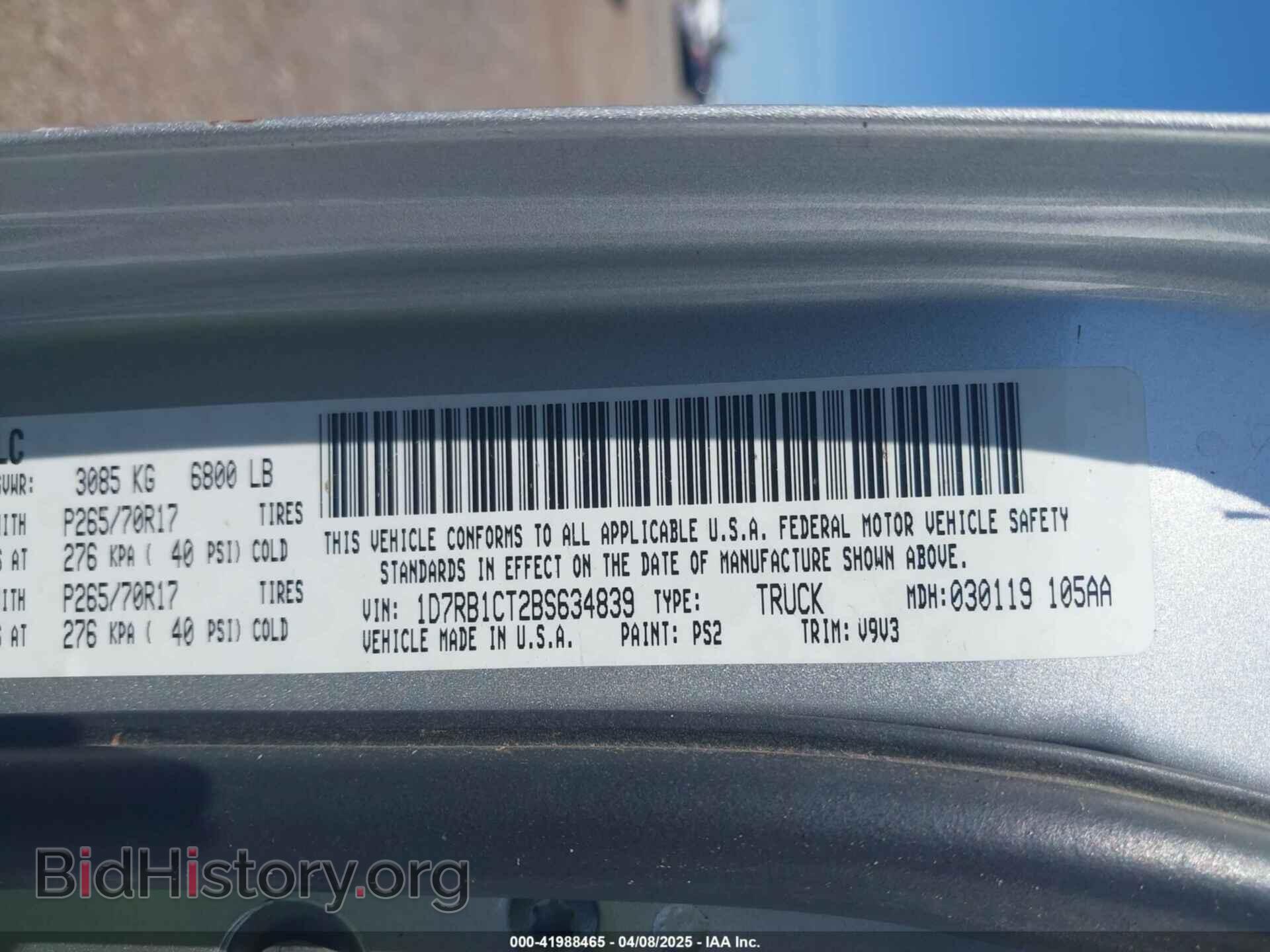2011 RAM RAM 1500 - VIN: 1D7RB1CT2BS634839 - Photo 9