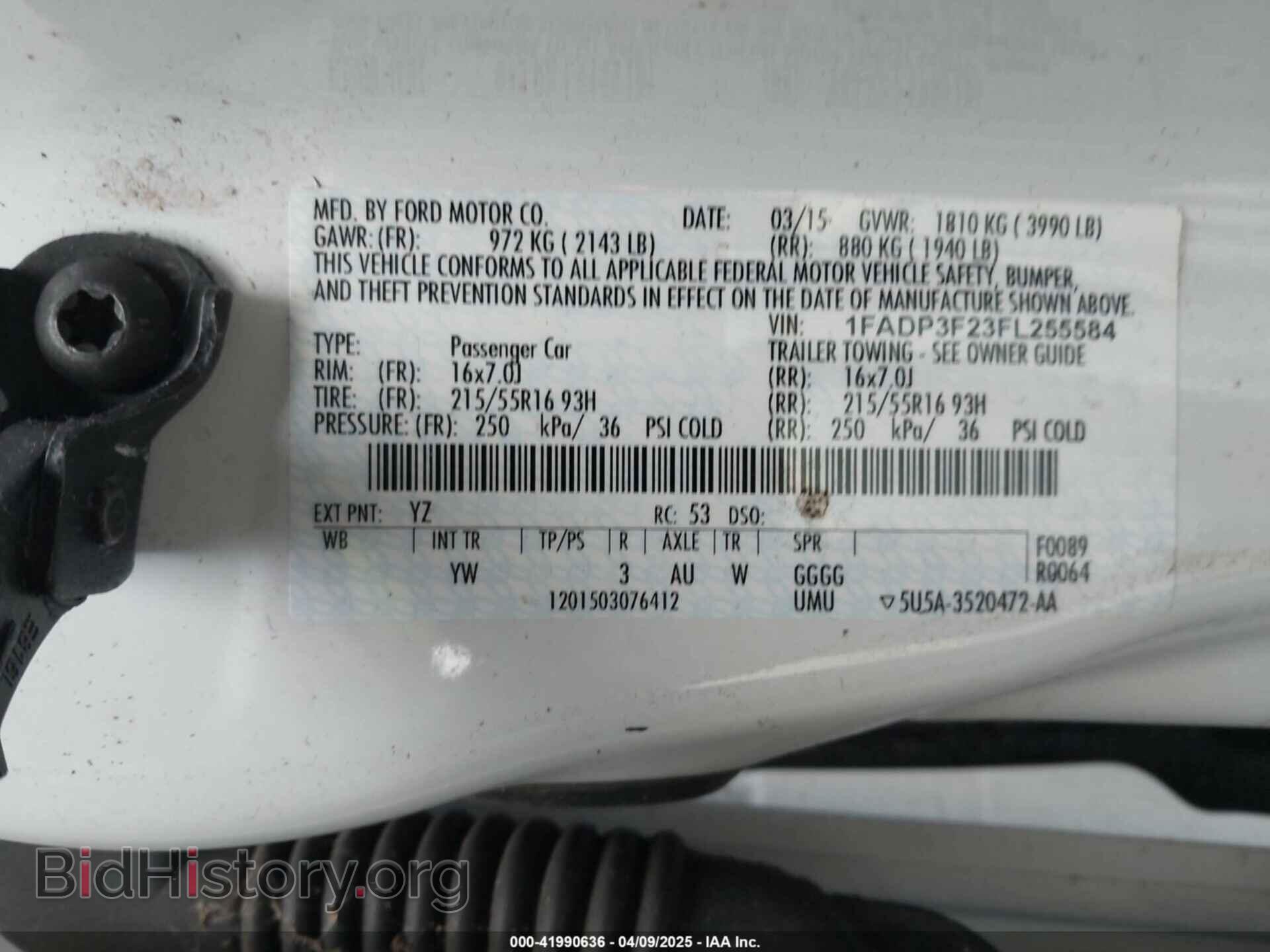 2015 FORD FOCUS - VIN: 1FADP3F23FL255584 - Фото 9