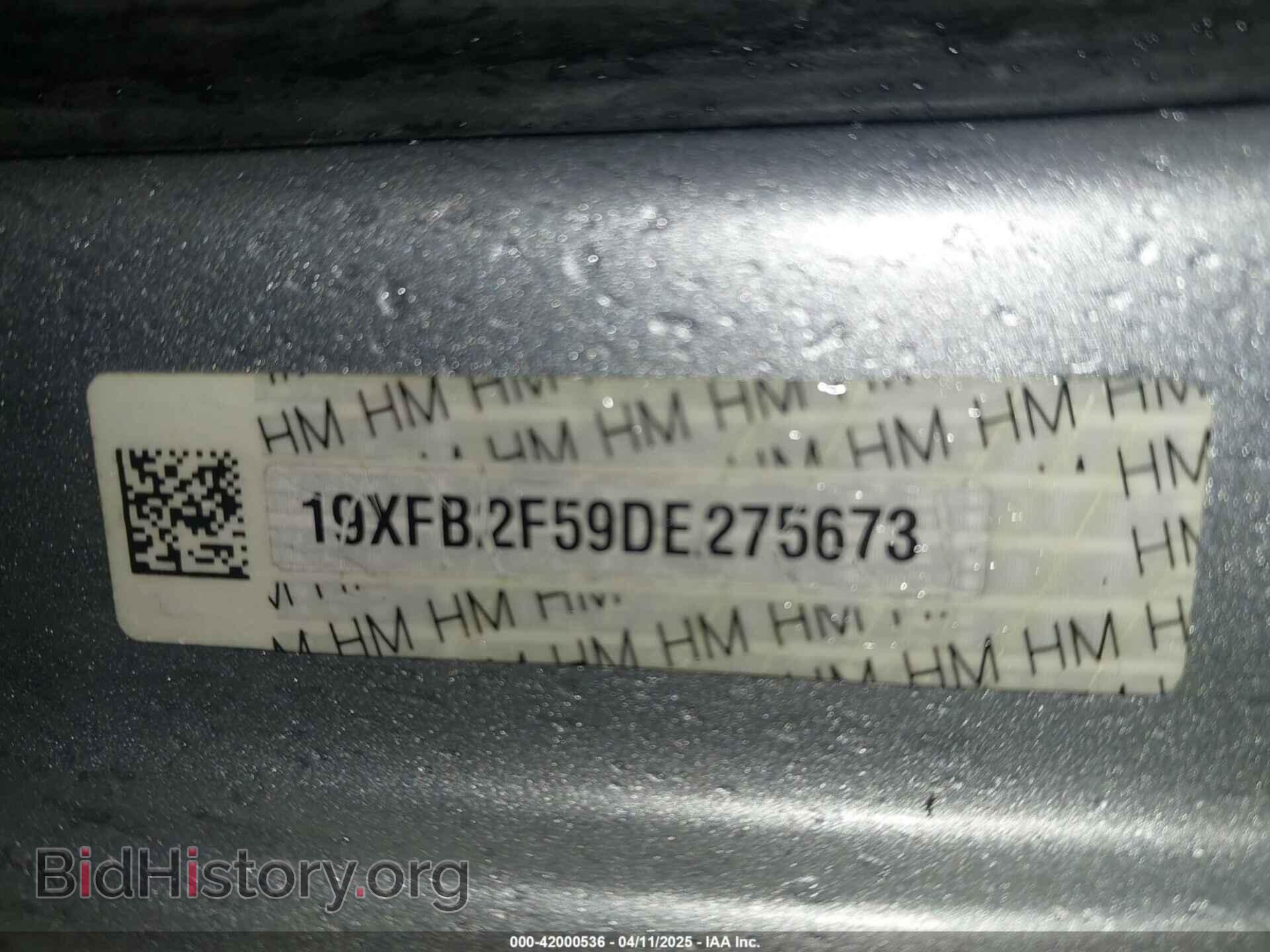 2013 HONDA CIVIC - VIN: 19XFB2F59DE275673 - Фото 9