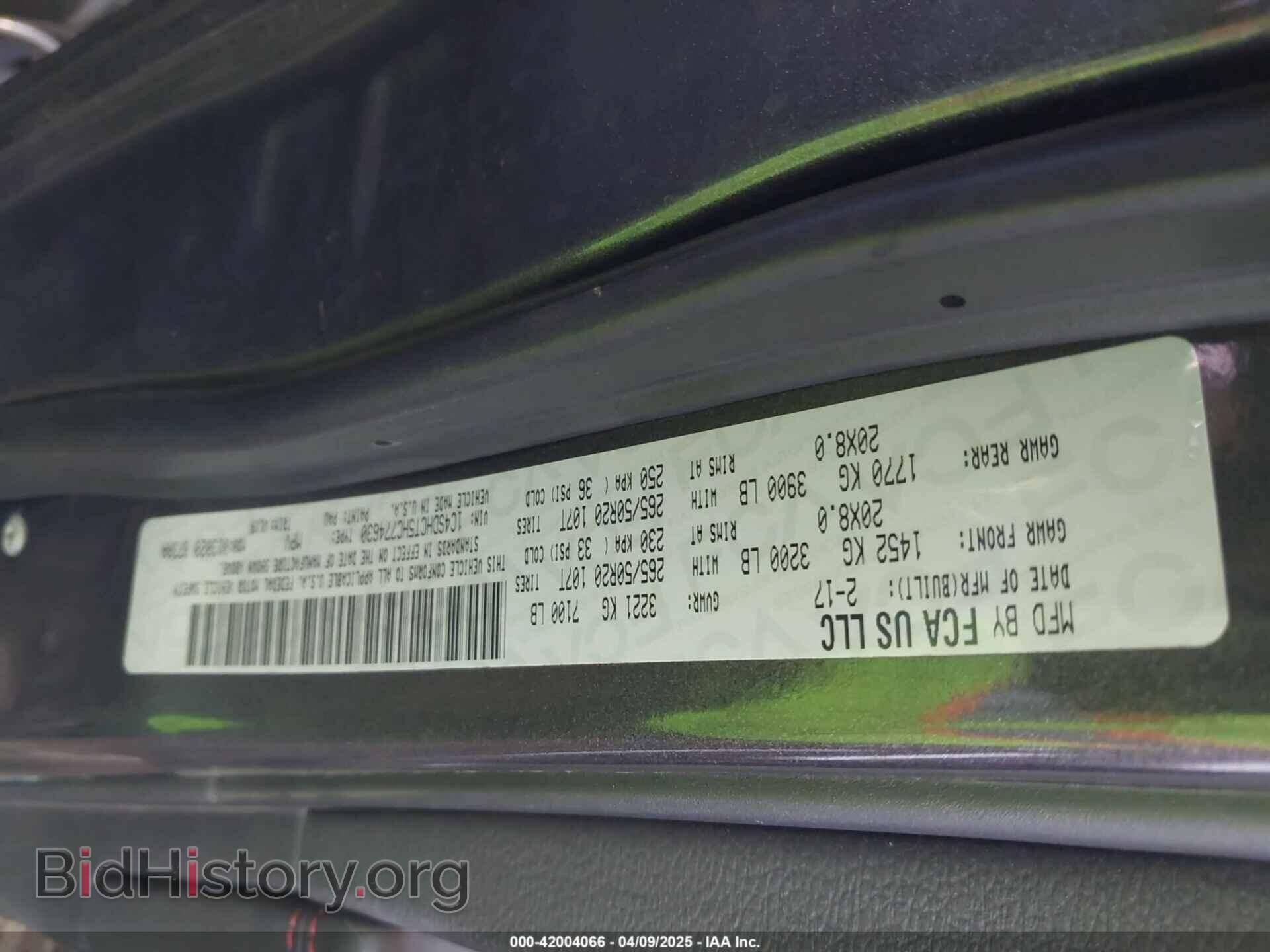 2017 DODGE DURANGO - VIN: 1C4SDHCT5HC774630 - Фото 9
