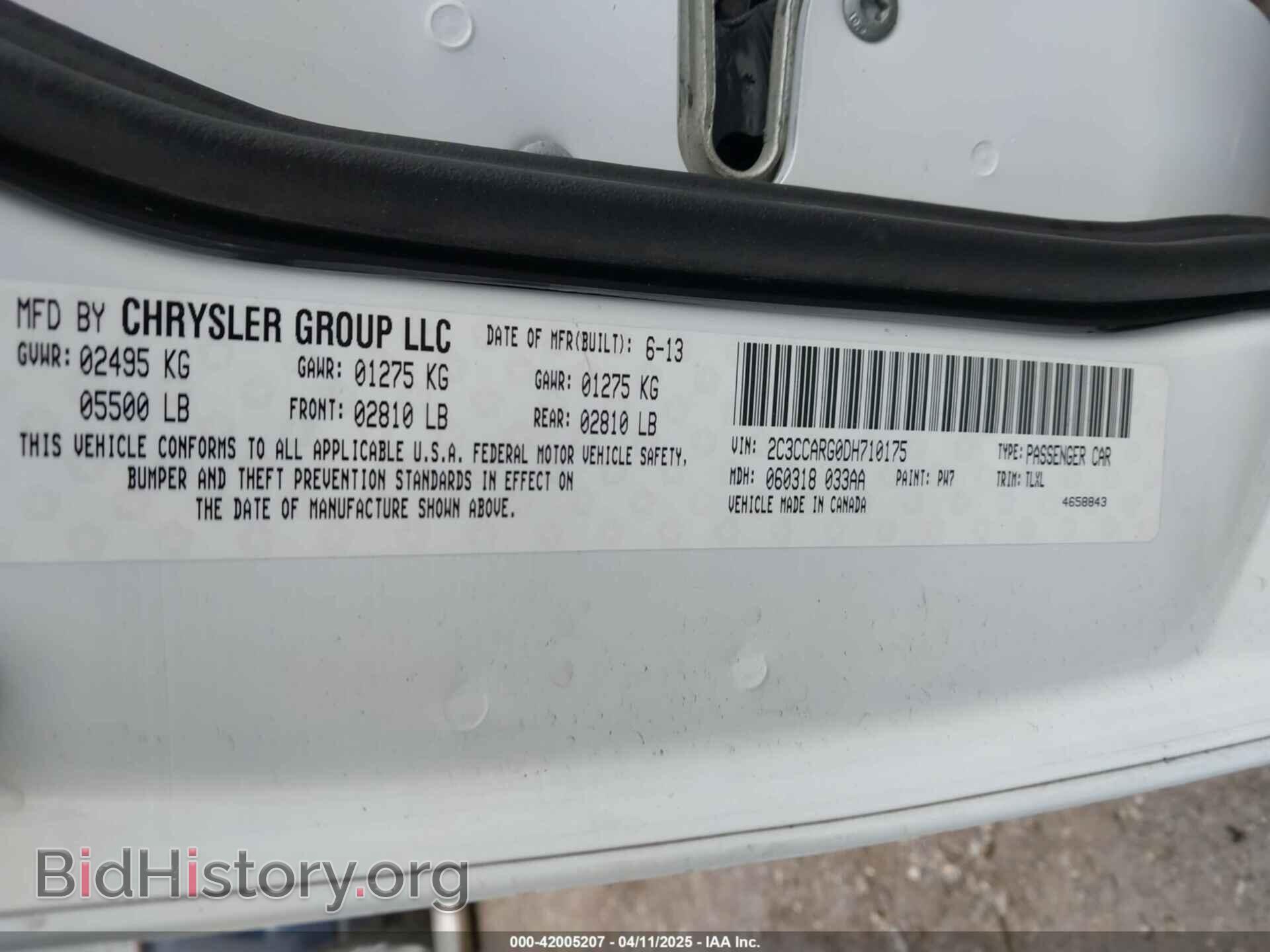 2013 CHRYSLER 300 - VIN: 2C3CCARG0DH710175 - Фото 9