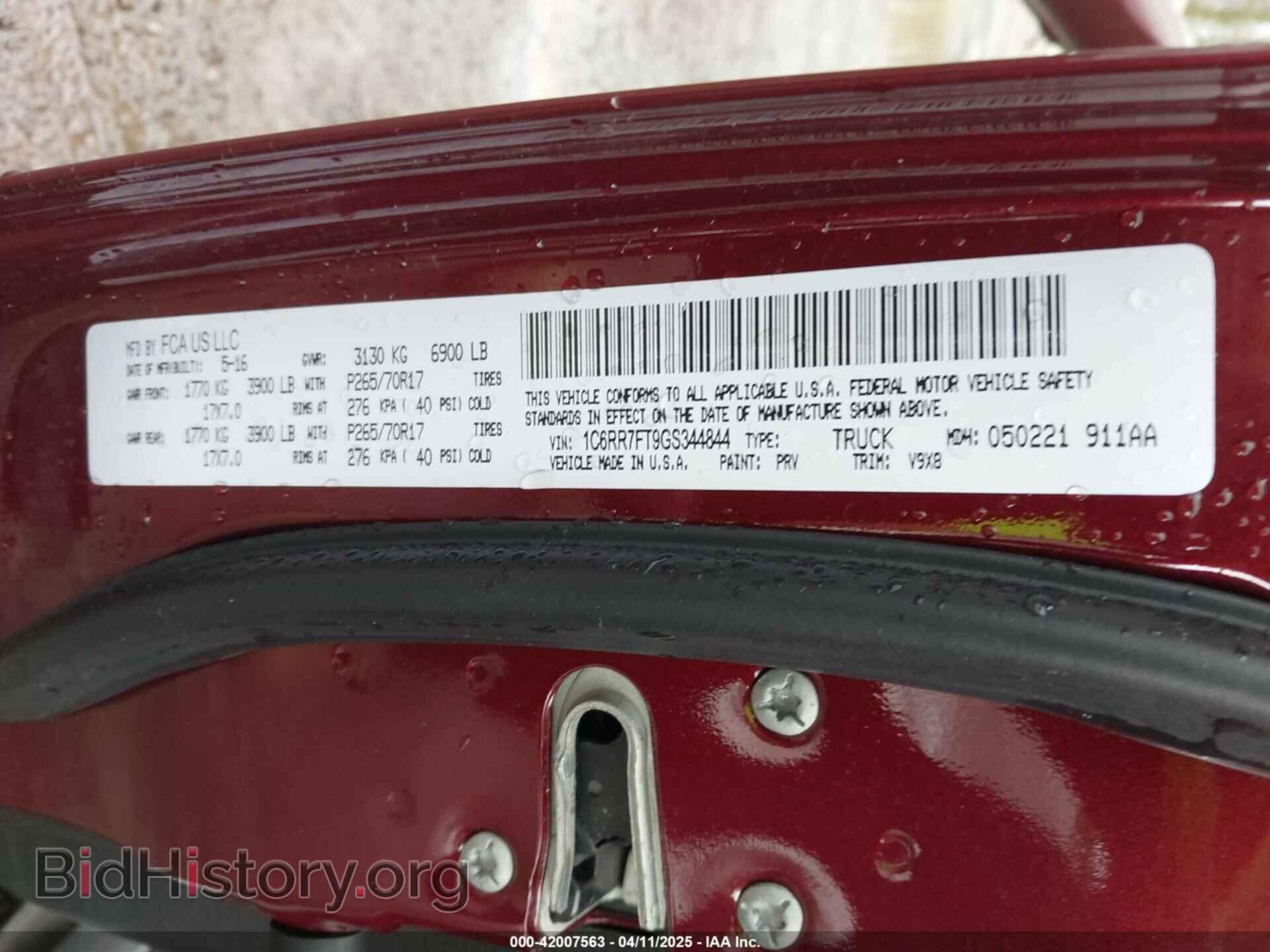 2016 RAM 1500 - VIN: 1C6RR7FT9GS344844 - Photo 9