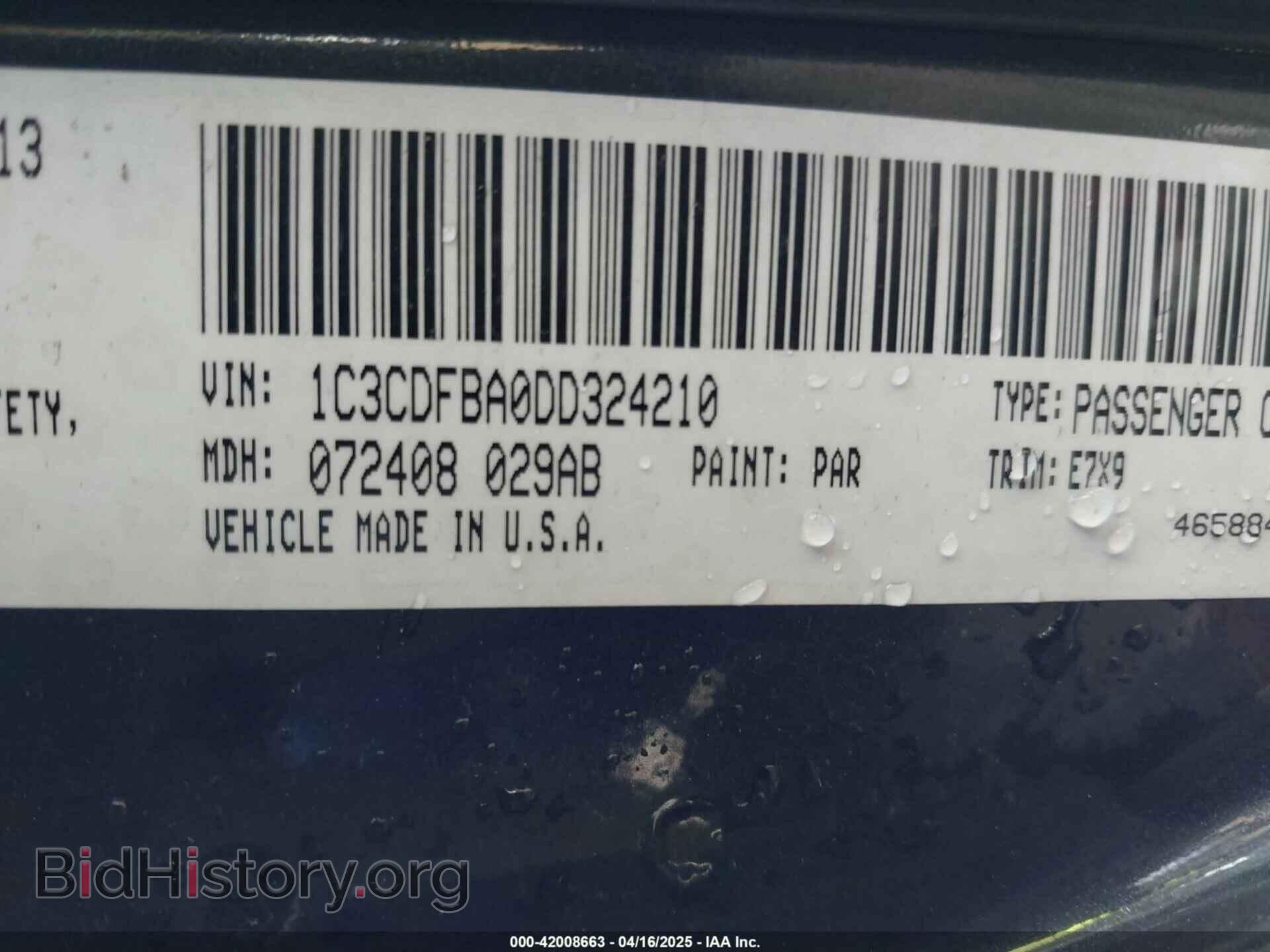 2013 DODGE DART - VIN: 1C3CDFBA0DD324210 - Photo 9