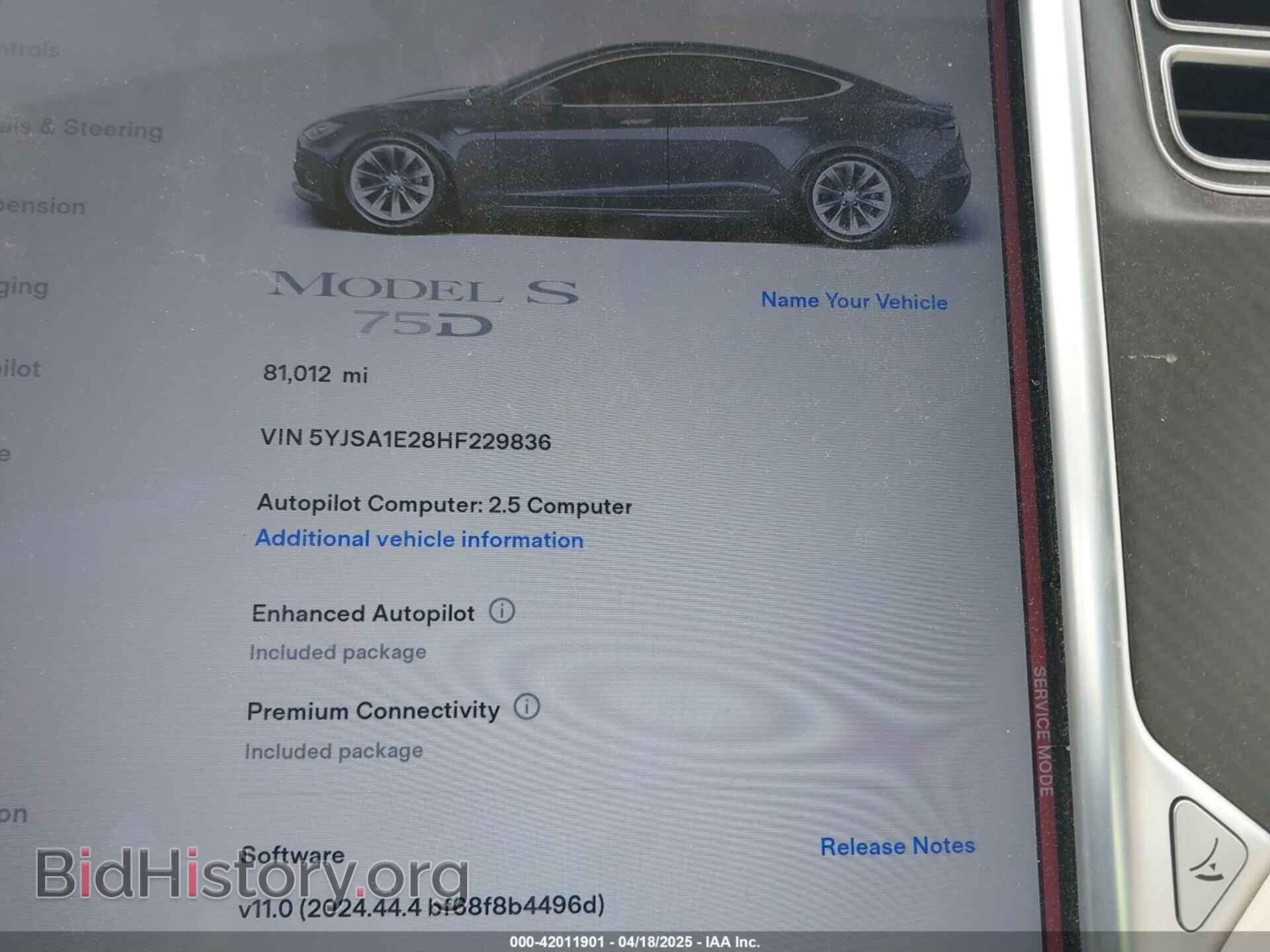 2017 TESLA MODEL S - VIN: 5YJSA1E28HF229836 - Photo 7