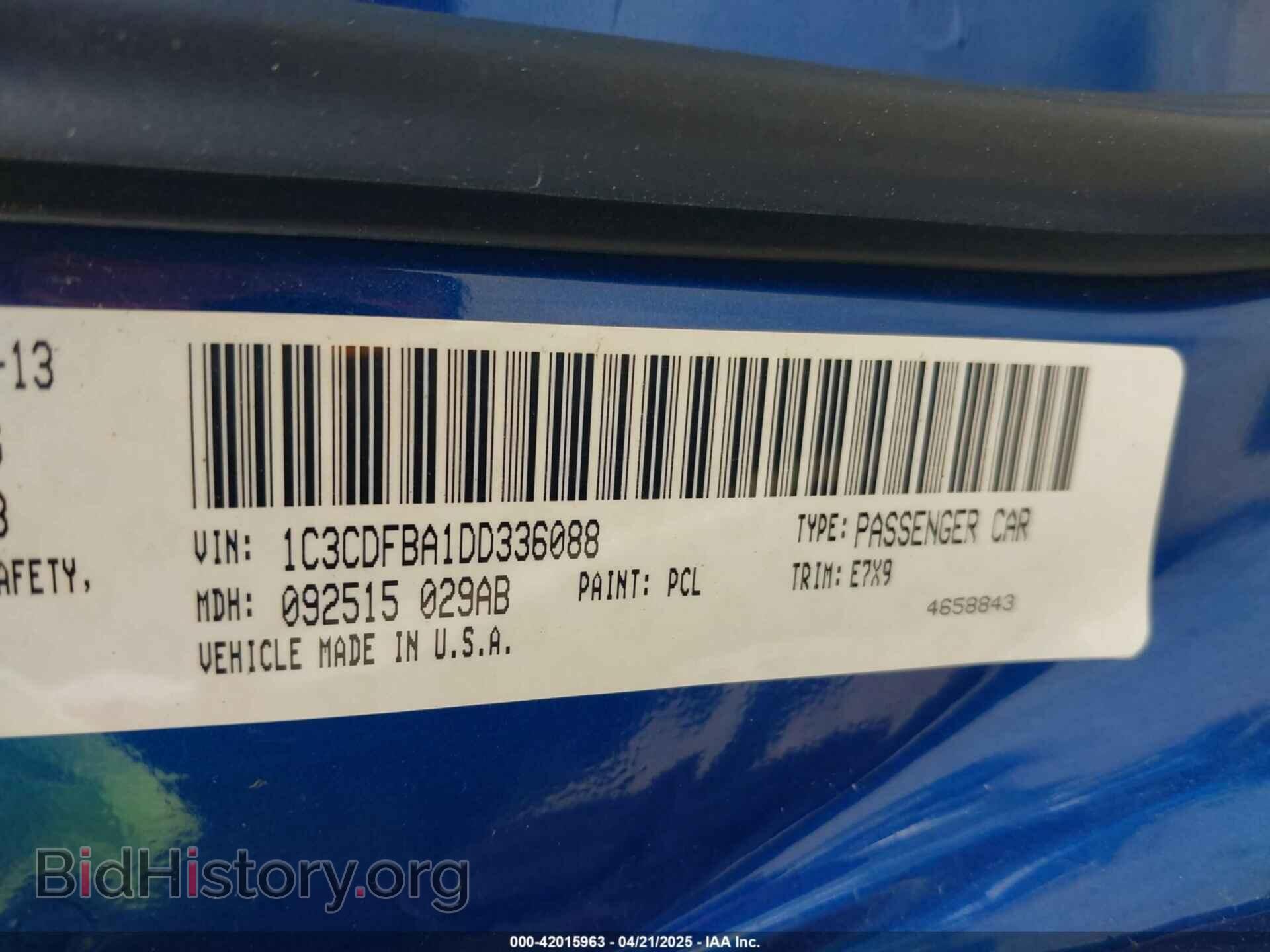 2013 DODGE DART - VIN: 1C3CDFBA1DD336088 - Photo 9