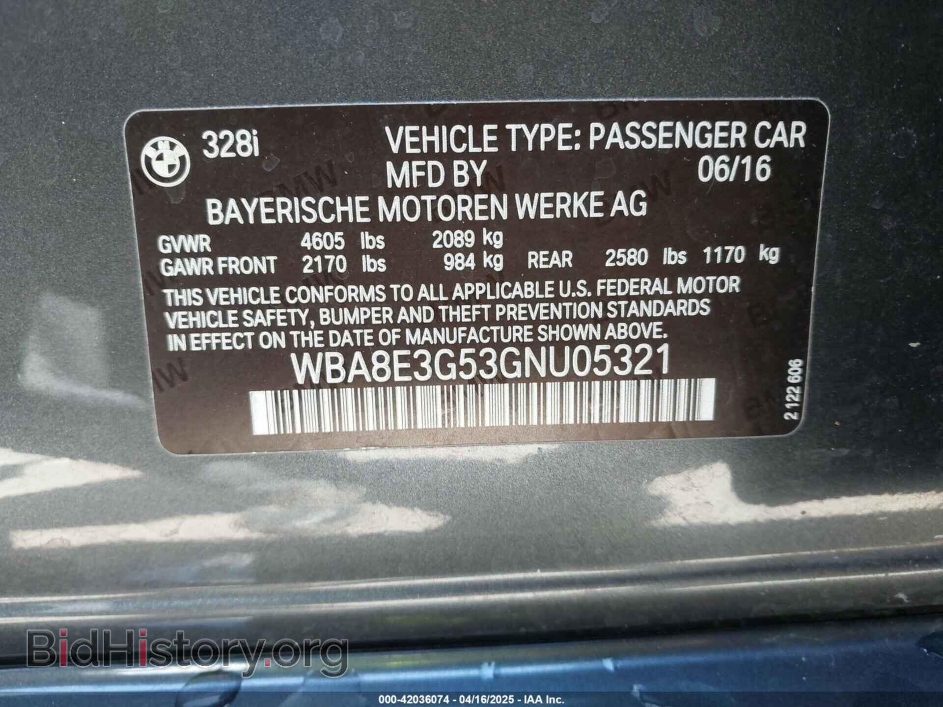 2016 BMW 328I - VIN: WBA8E3G53GNU05321 - Фото 9