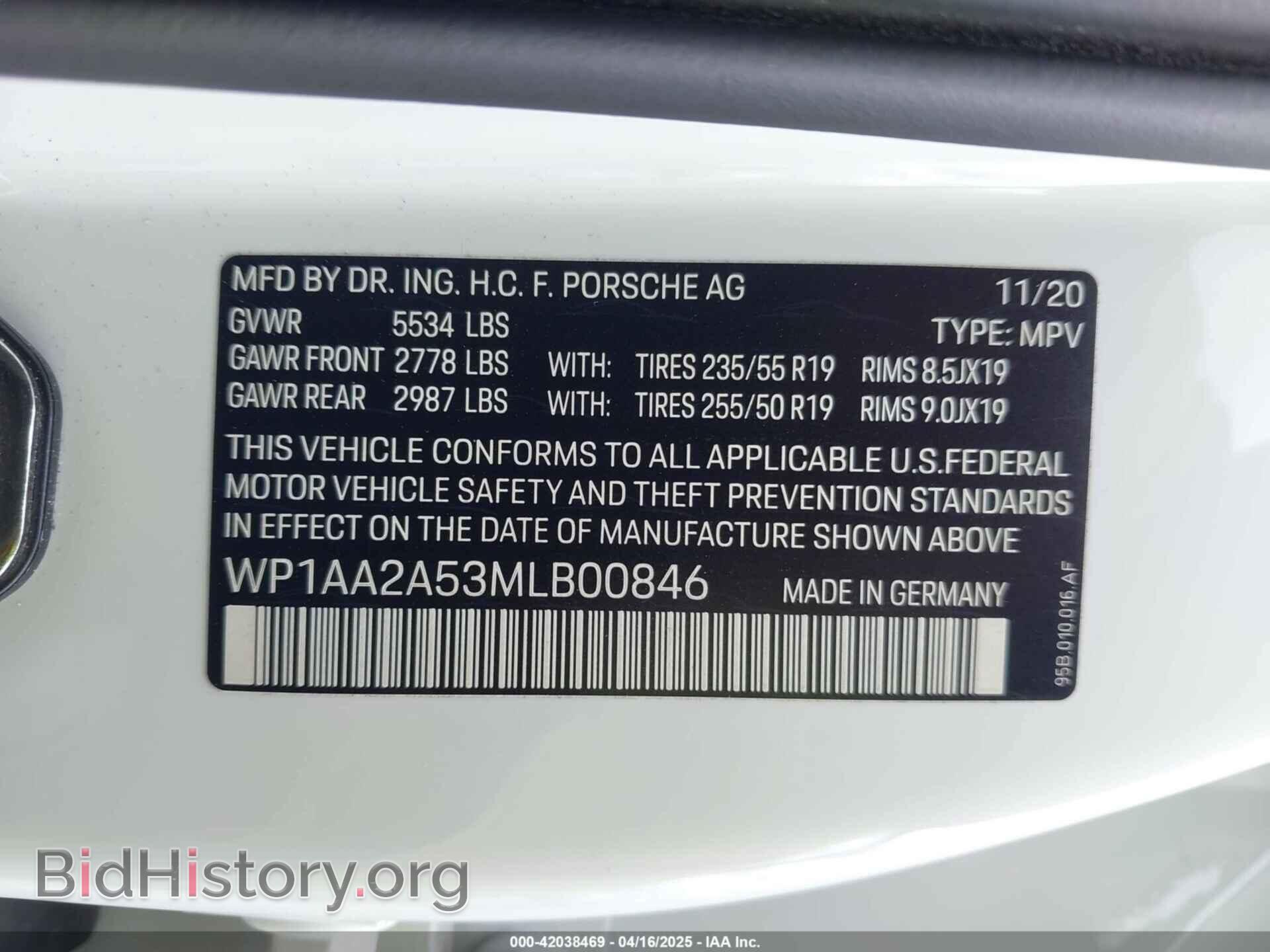 2021 PORSCHE MACAN - VIN: WP1AA2A53MLB00846 - Photo 9