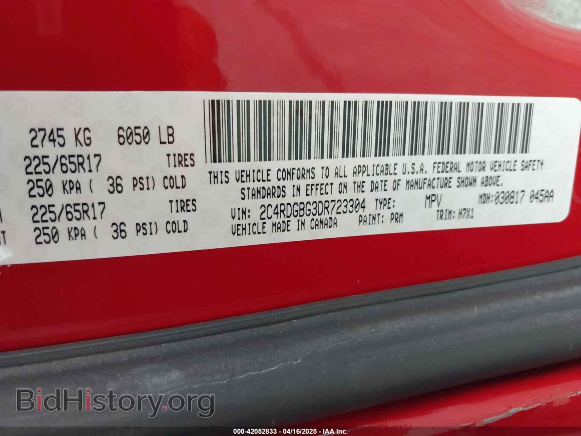 2013 DODGE GRAND CARAVAN - VIN: 2C4RDGBG3DR723304 - Фото 9
