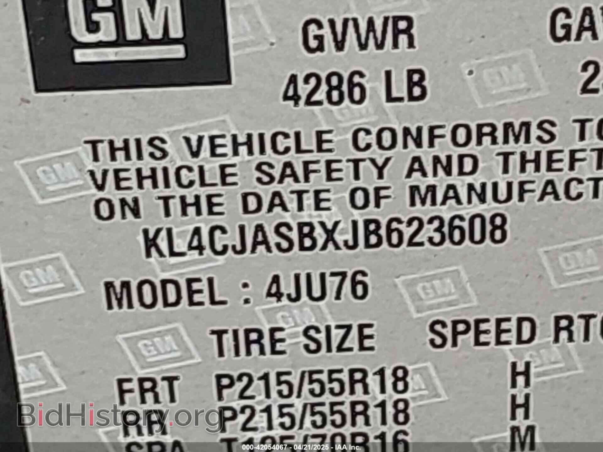 2018 BUICK ENCORE - VIN: KL4CJASBXJB623608 - Фото 9