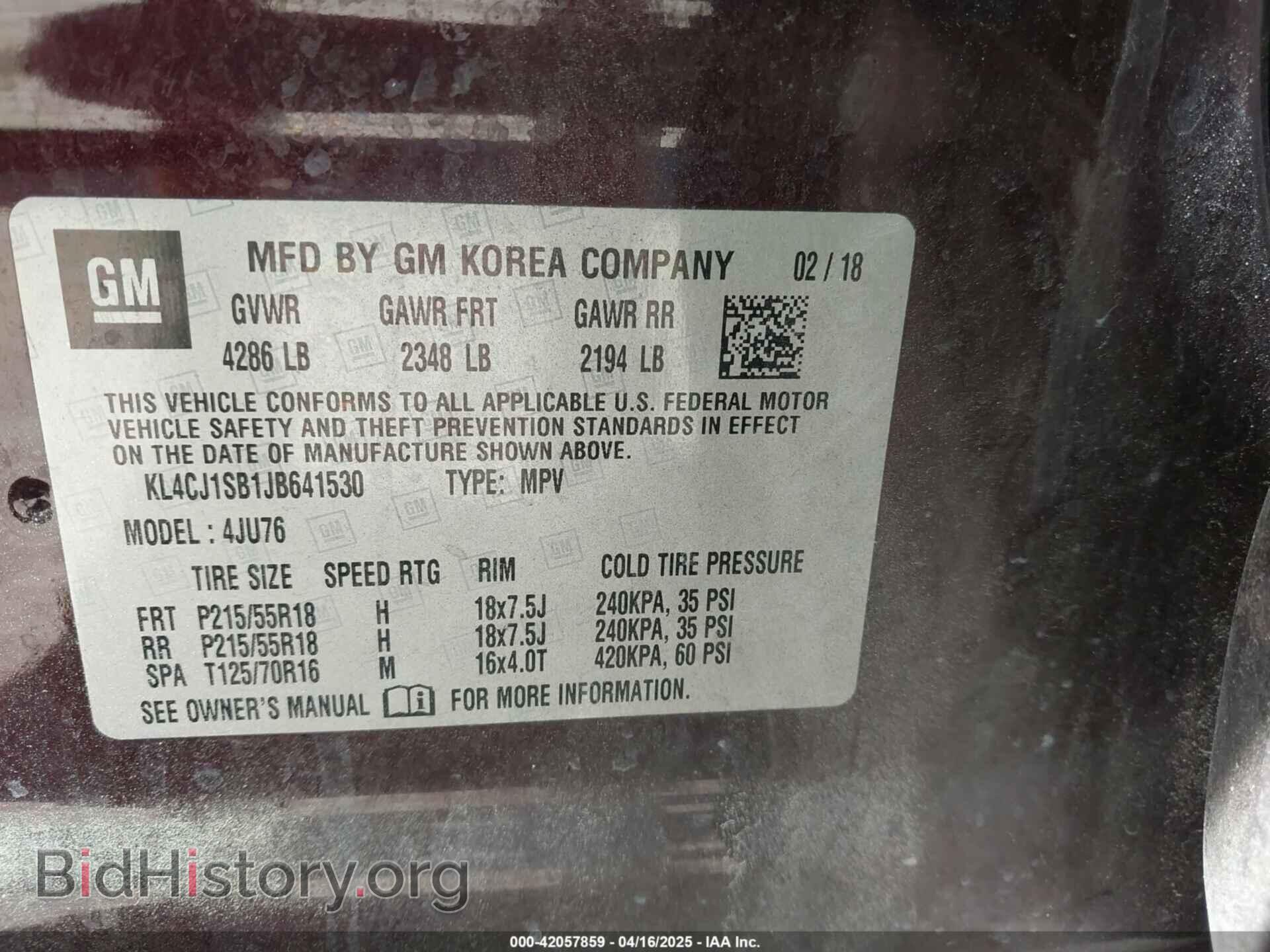 2018 BUICK ENCORE - VIN: KL4CJ1SB1JB641530 - Фото 9