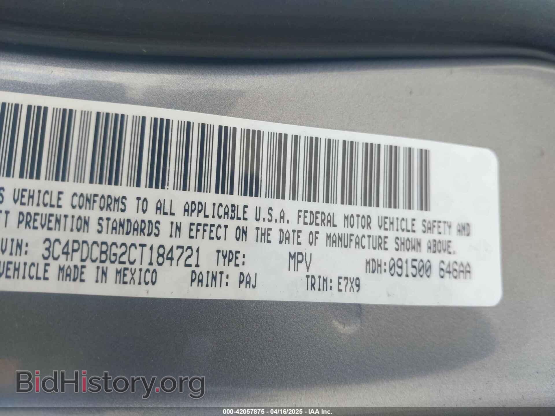 2012 DODGE JOURNEY - VIN: 3C4PDCBG2CT184721 - Photo 9