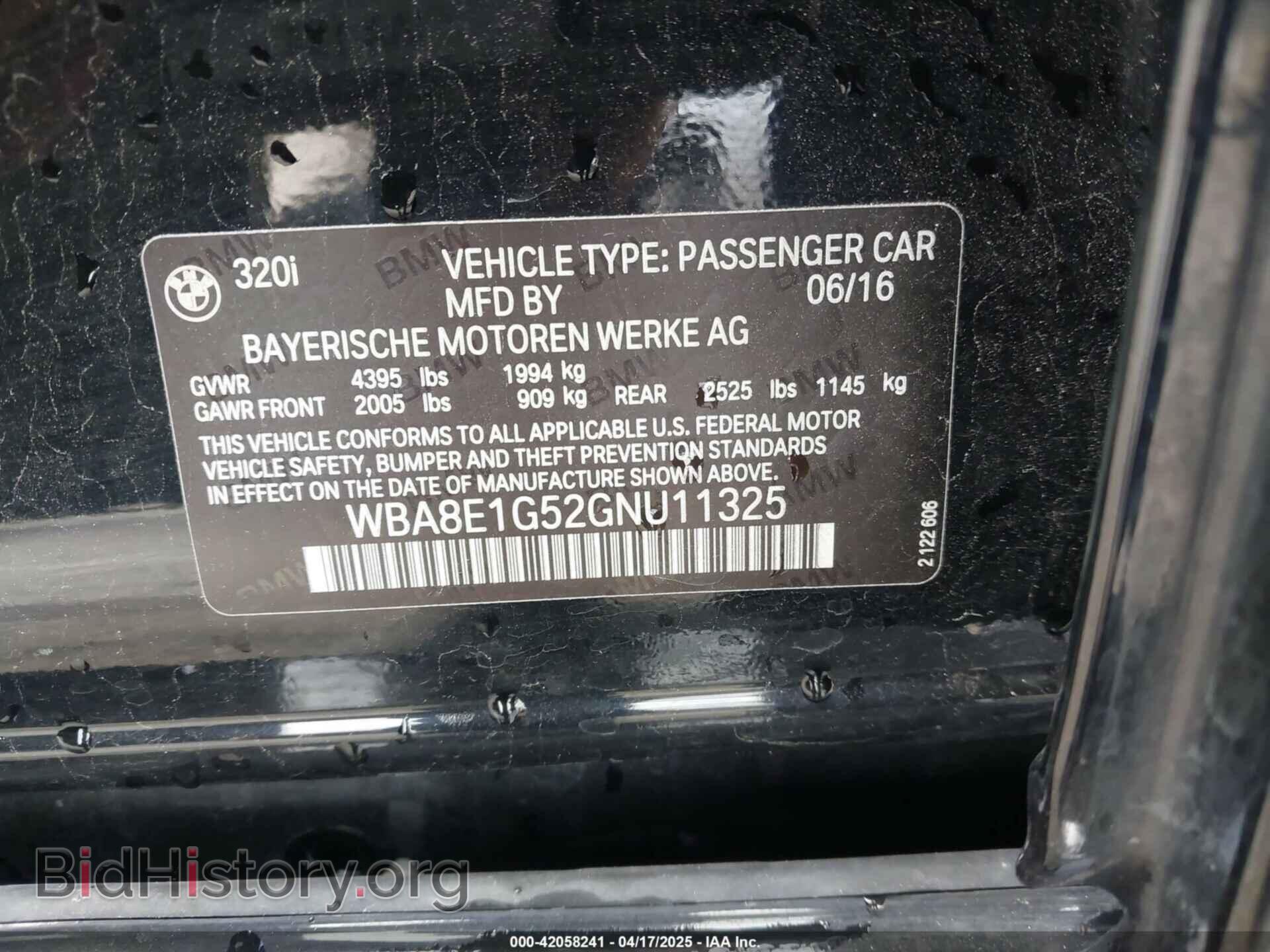 2016 BMW 320I - VIN: WBA8E1G52GNU11325 - Photo 9