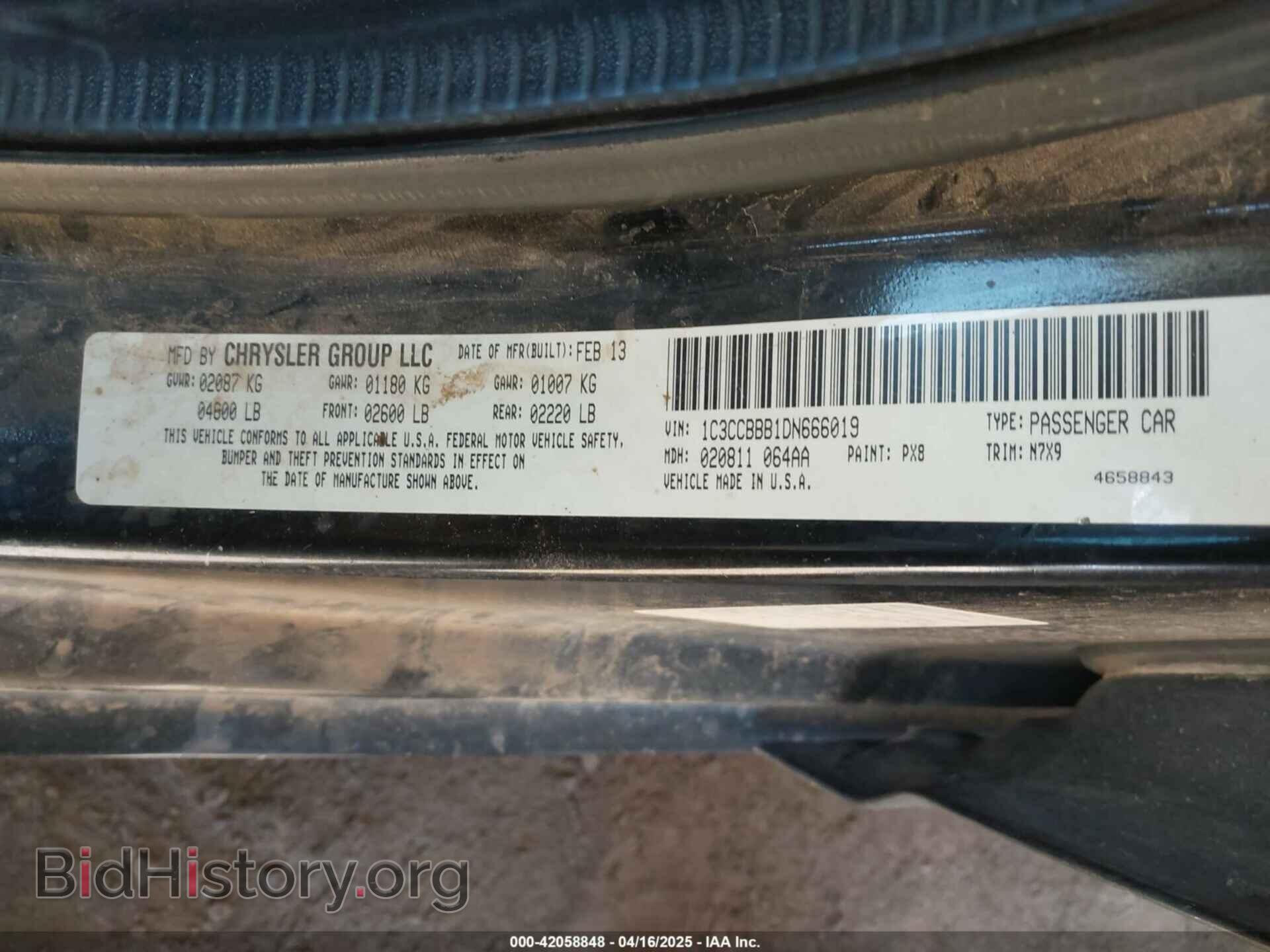 2013 CHRYSLER 200 - VIN: 1C3CCBBB1DN666019 - Фото 9