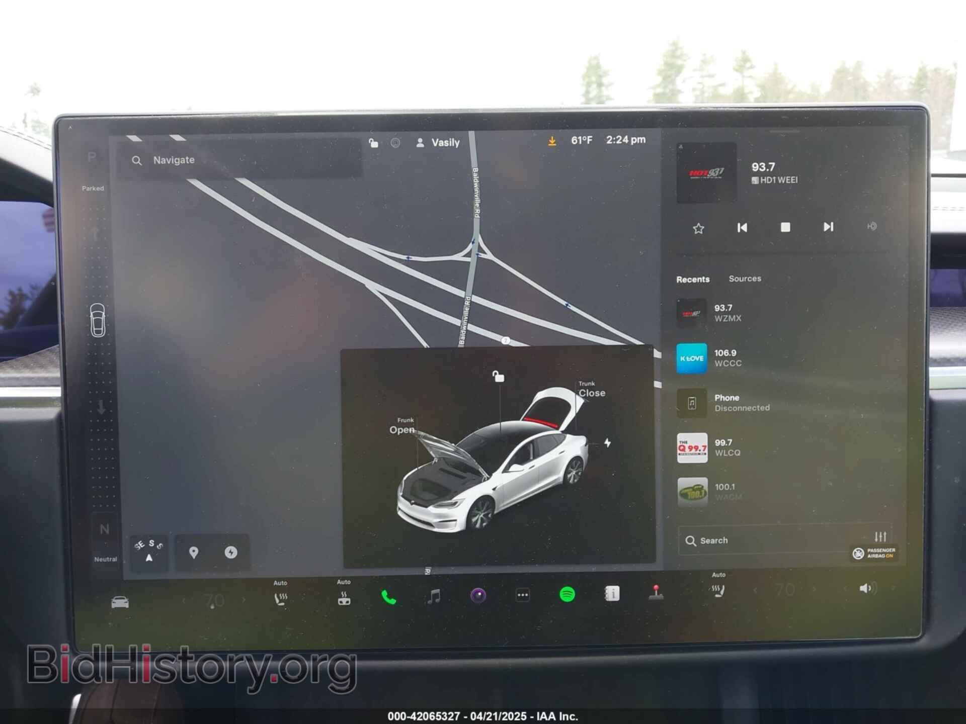 2022 TESLA MODEL S - VIN: 5YJSA1E66NF460054 - Фото 19