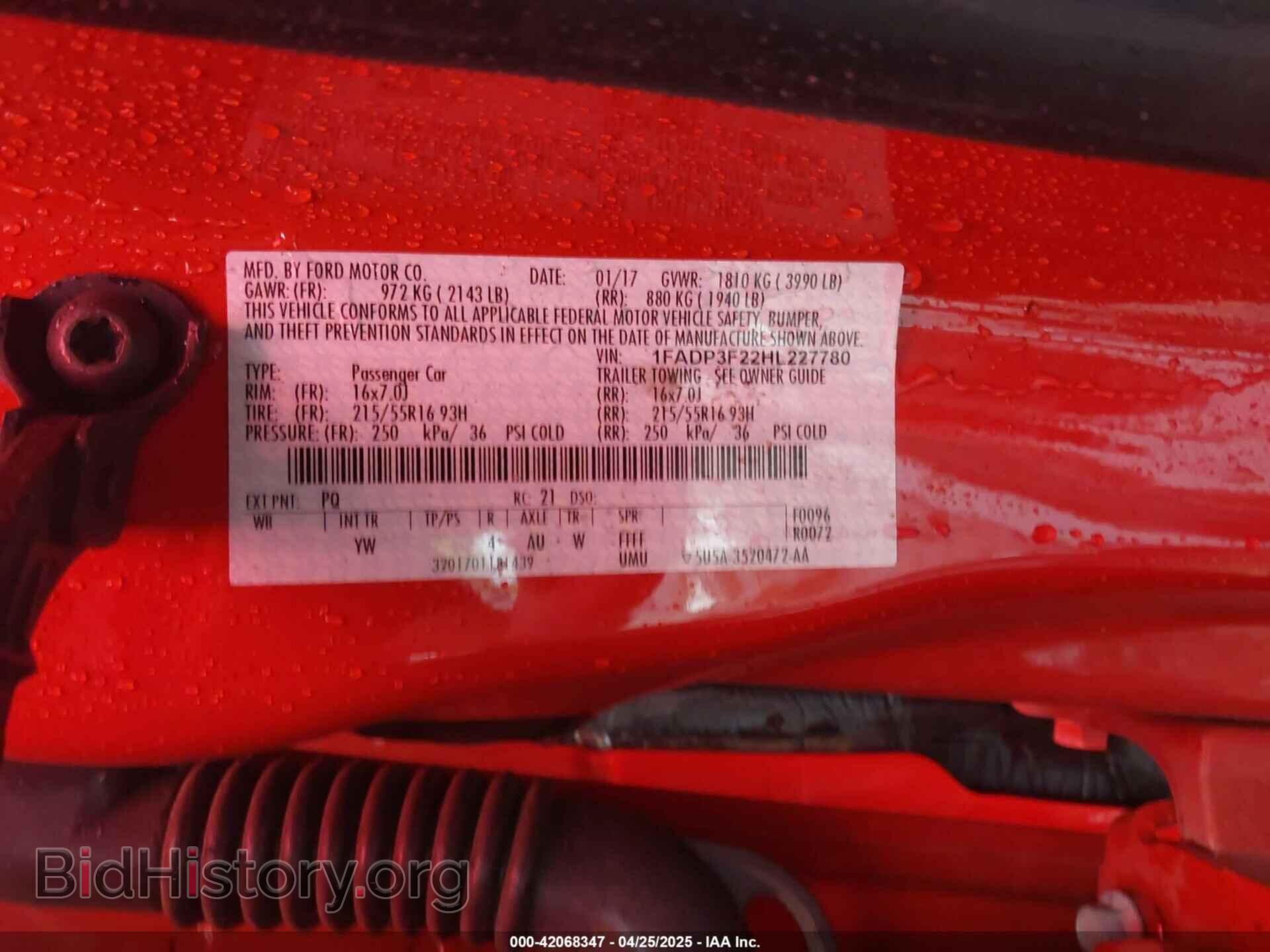 2017 FORD FOCUS - VIN: 1FADP3F22HL227780 - Фото 9