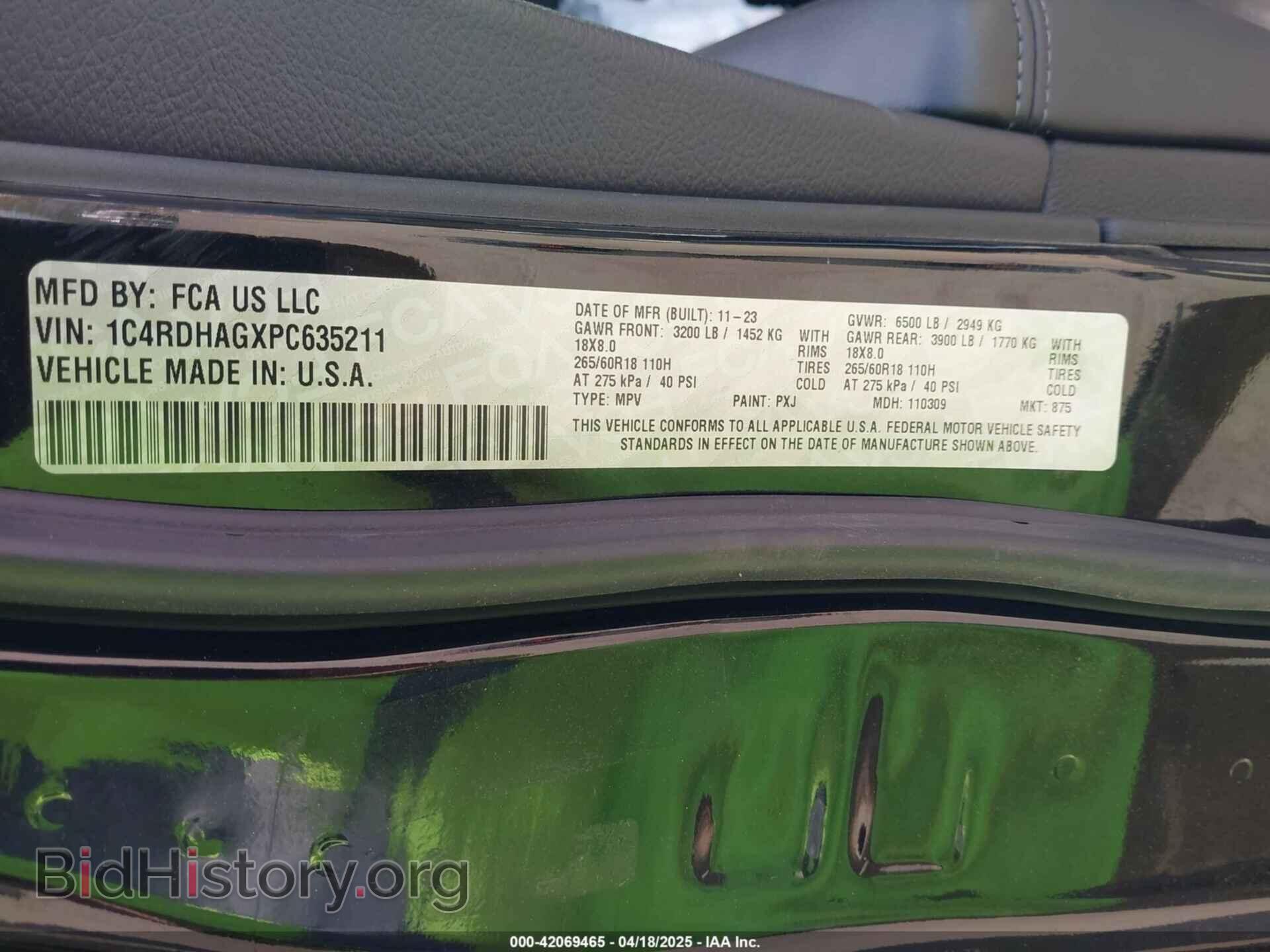 2023 DODGE DURANGO - VIN: 1C4RDHAGXPC635211 - Фото 9