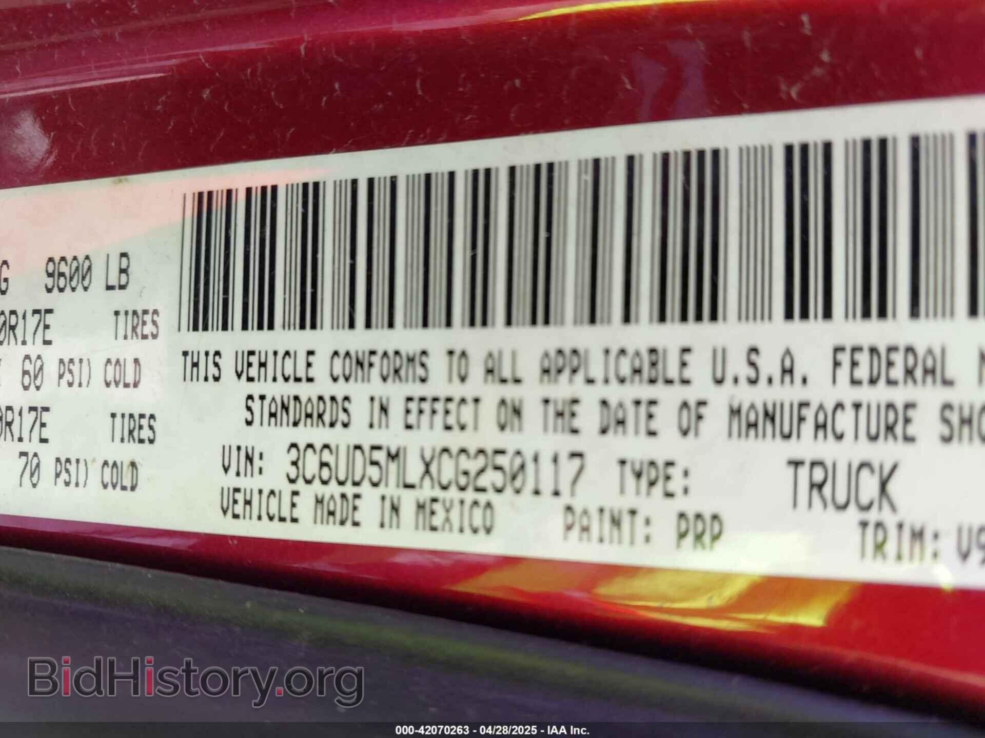 2012 RAM 2500 - VIN: 3C6UD5MLXCG250117 - Фото 9