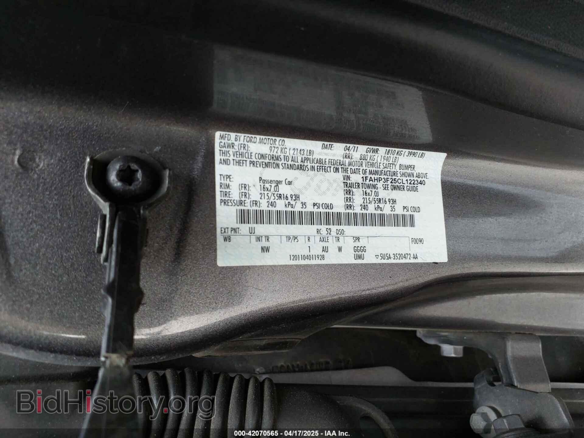 2012 FORD FOCUS - VIN: 1FAHP3F25CL122340 - Photo 9