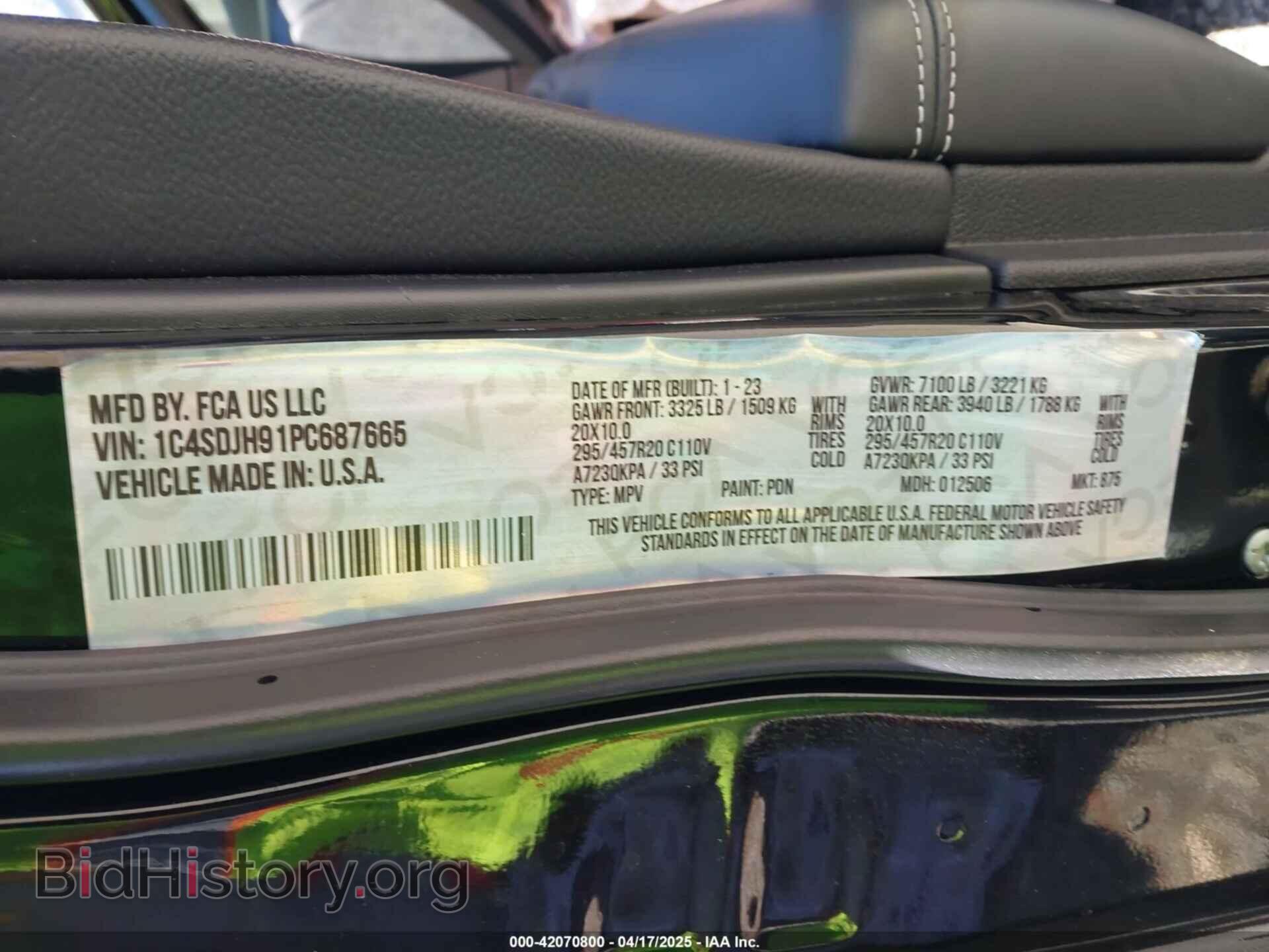 2023 DODGE DURANGO - VIN: 1C4SDJH91PC687665 - Фото 9