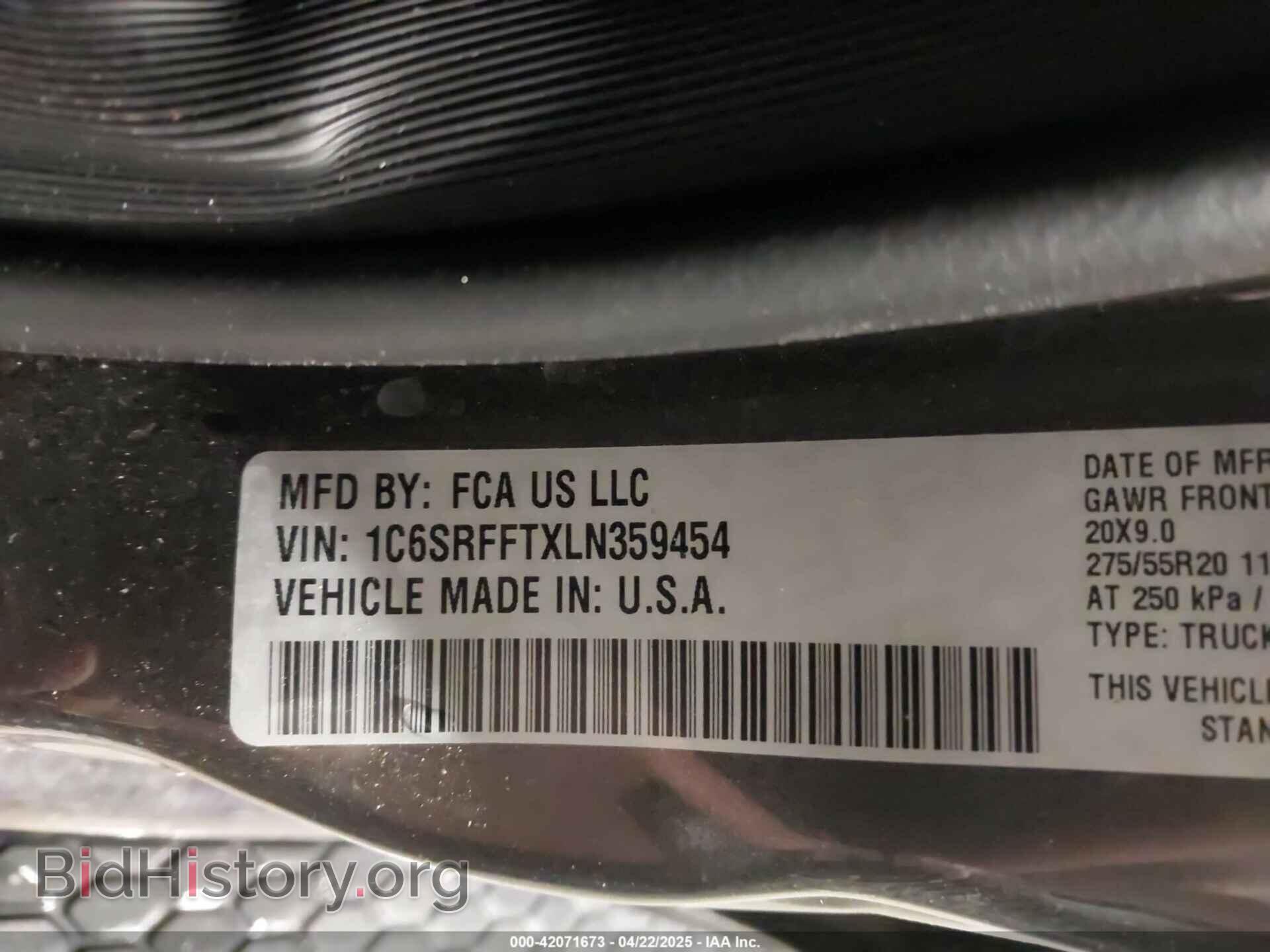 2020 RAM 1500 - VIN: 1C6SRFFTXLN359454 - Фото 9
