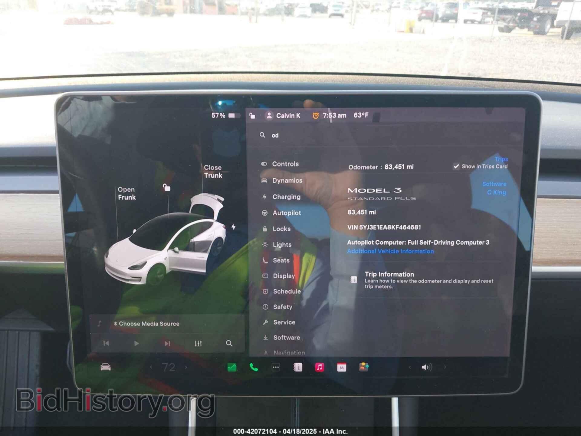 2019 TESLA MODEL 3 - VIN: 5YJ3E1EA8KF464681 - Photo 7