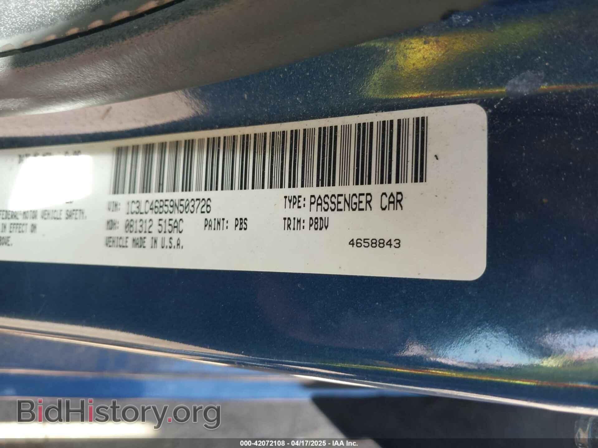 2009 CHRYSLER SEBRING - VIN: 1C3LC46B59N503726 - Фото 9