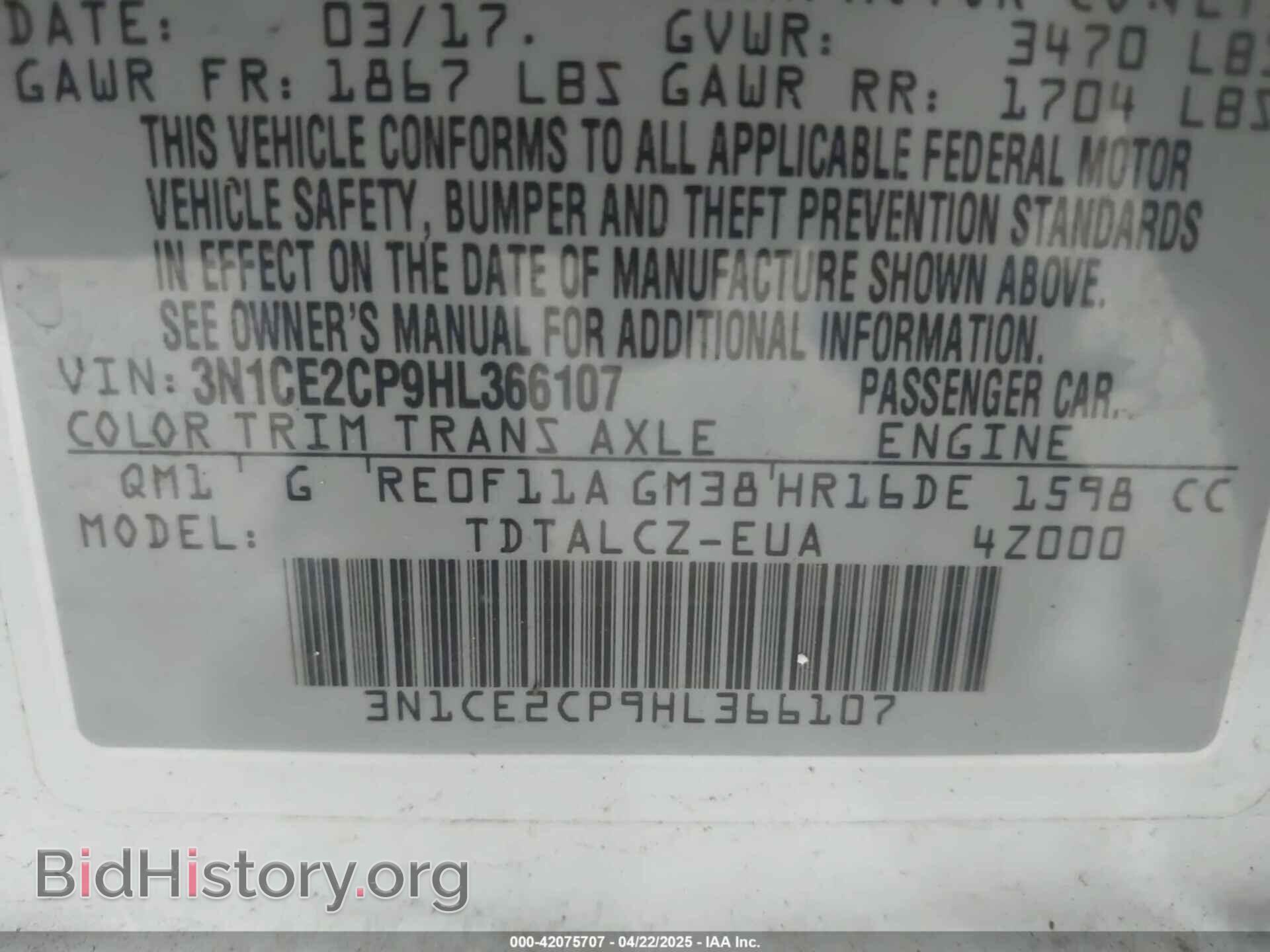 2017 NISSAN VERSA NOTE - VIN: 3N1CE2CP9HL366107 - Photo 9