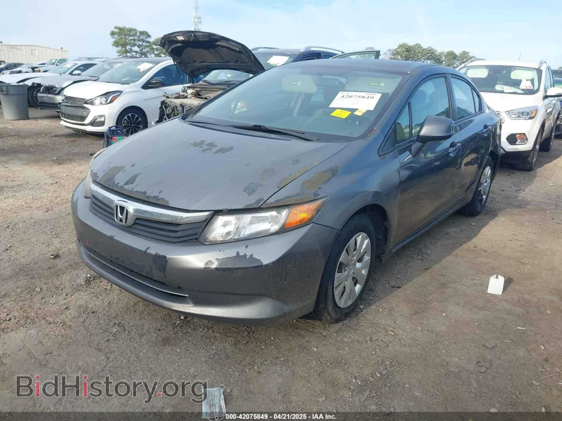2012 HONDA CIVIC - VIN: 2HGFB2F52CH606582 - Фото 2