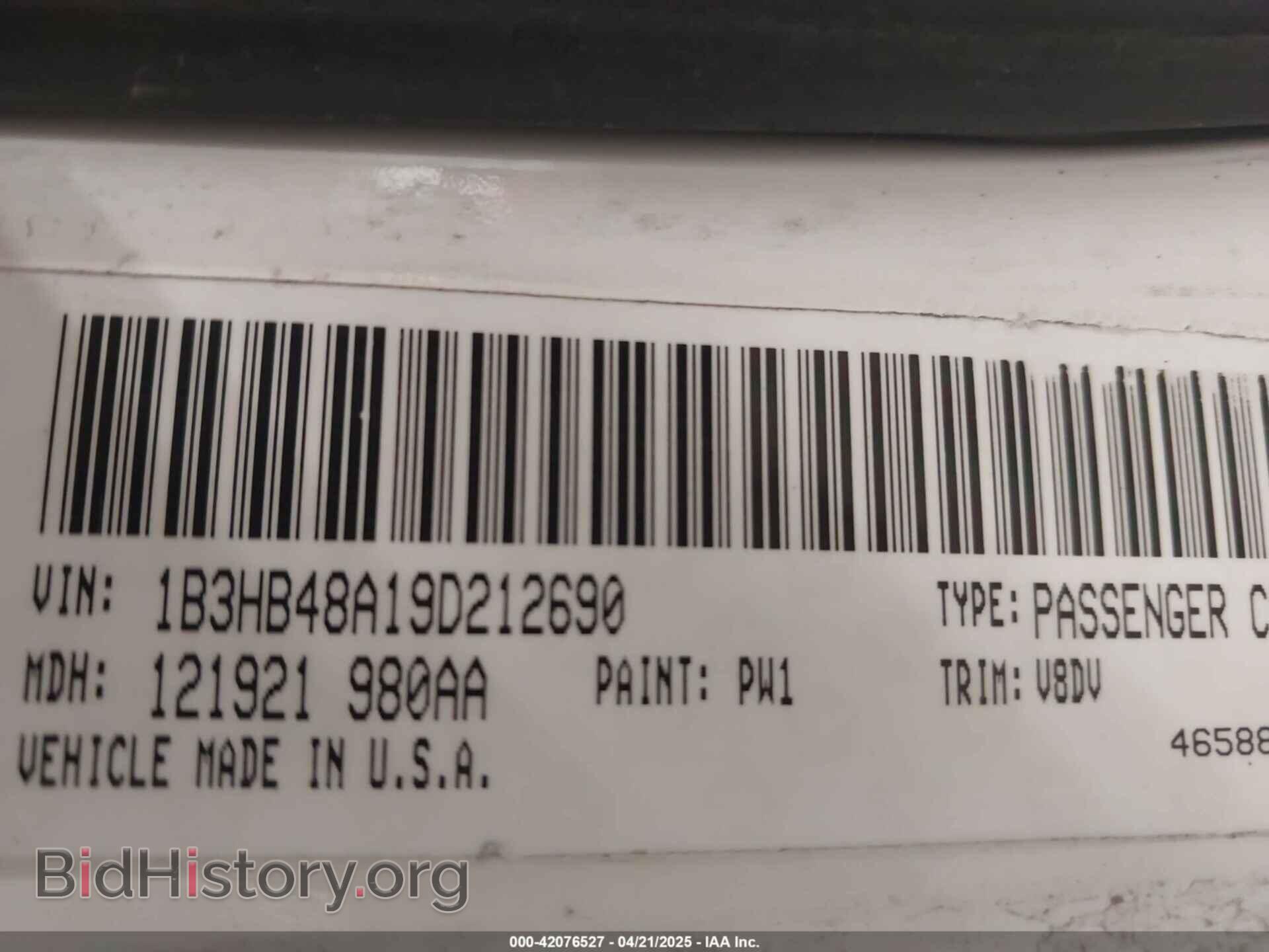 2009 DODGE CALIBER - VIN: 1B3HB48A19D212690 - Photo 9