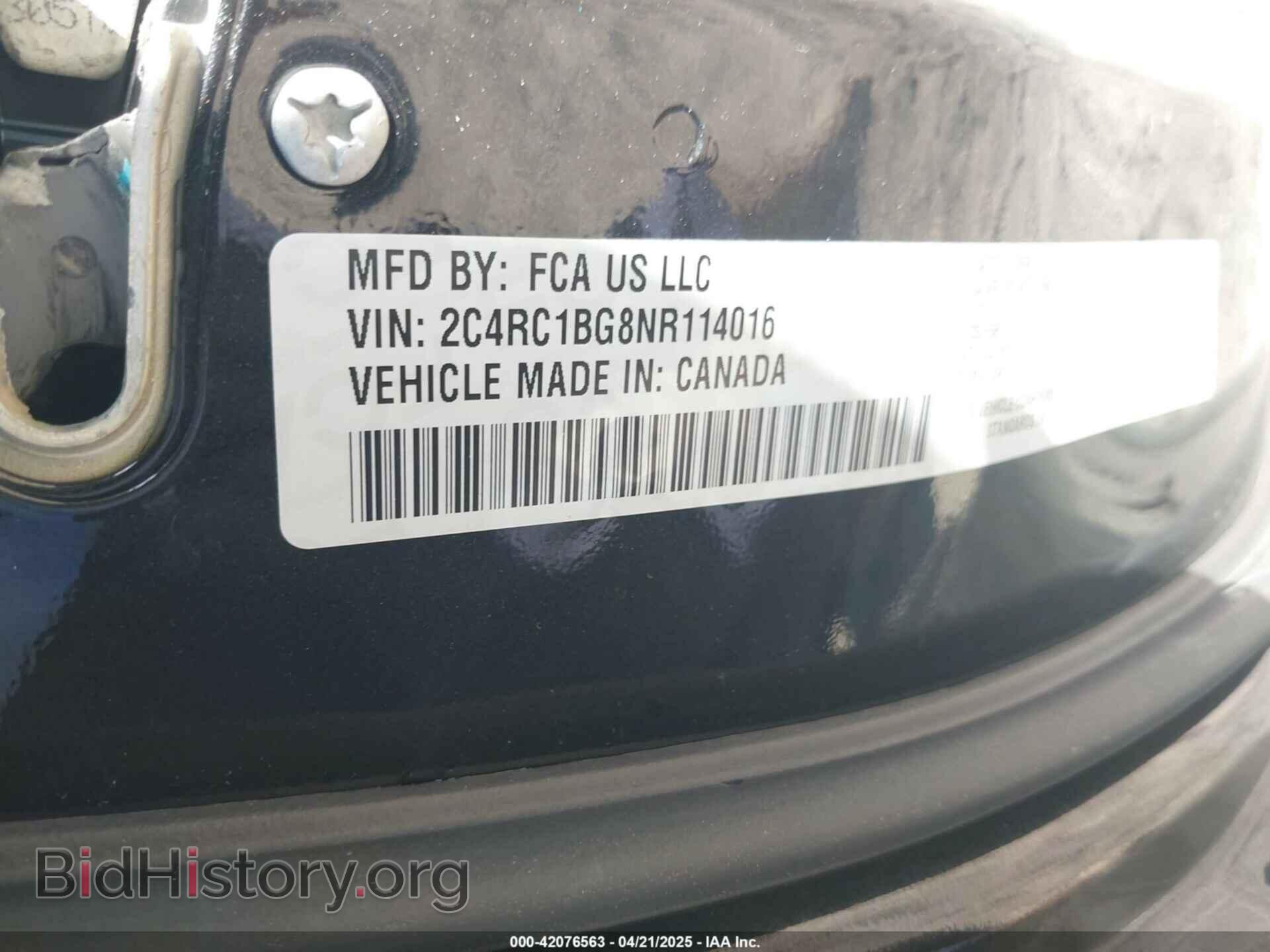 2022 CHRYSLER PACIFICA - VIN: 2C4RC1BG8NR114016 - Фото 9