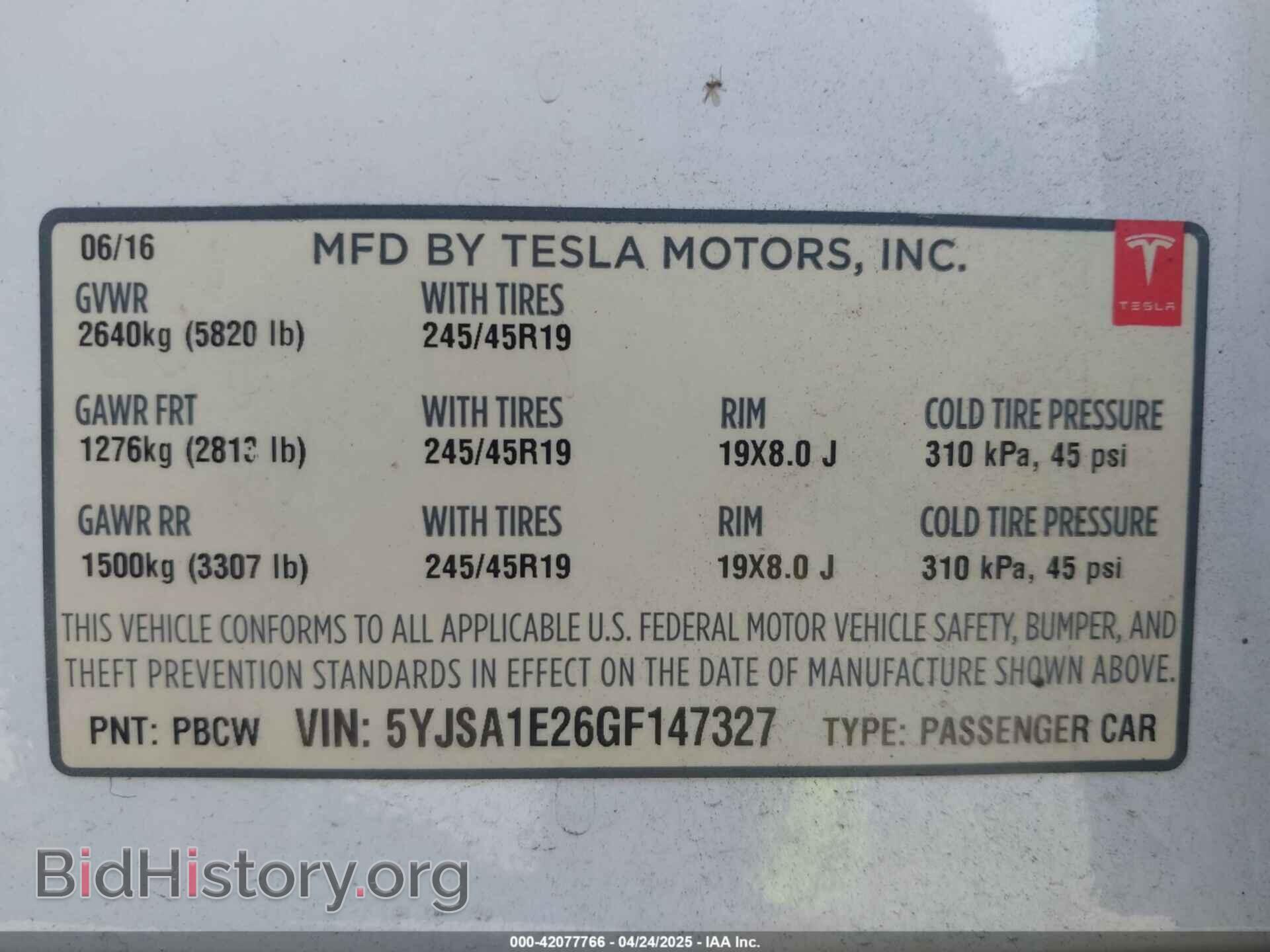 2016 TESLA MODEL S - VIN: 5YJSA1E26GF147327 - Photo 9