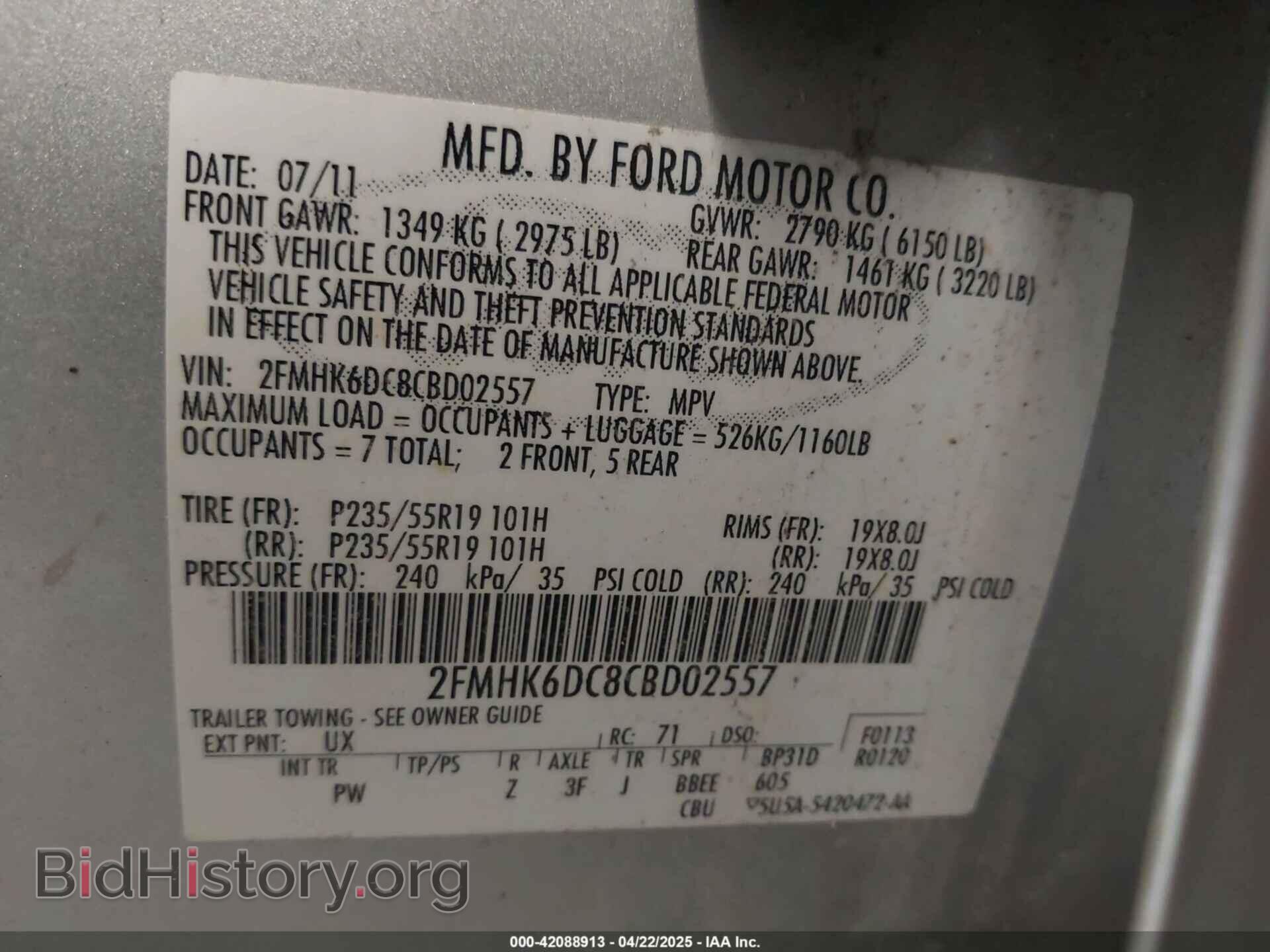 2012 FORD FLEX - VIN: 2FMHK6DC8CBD02557 - Photo 9
