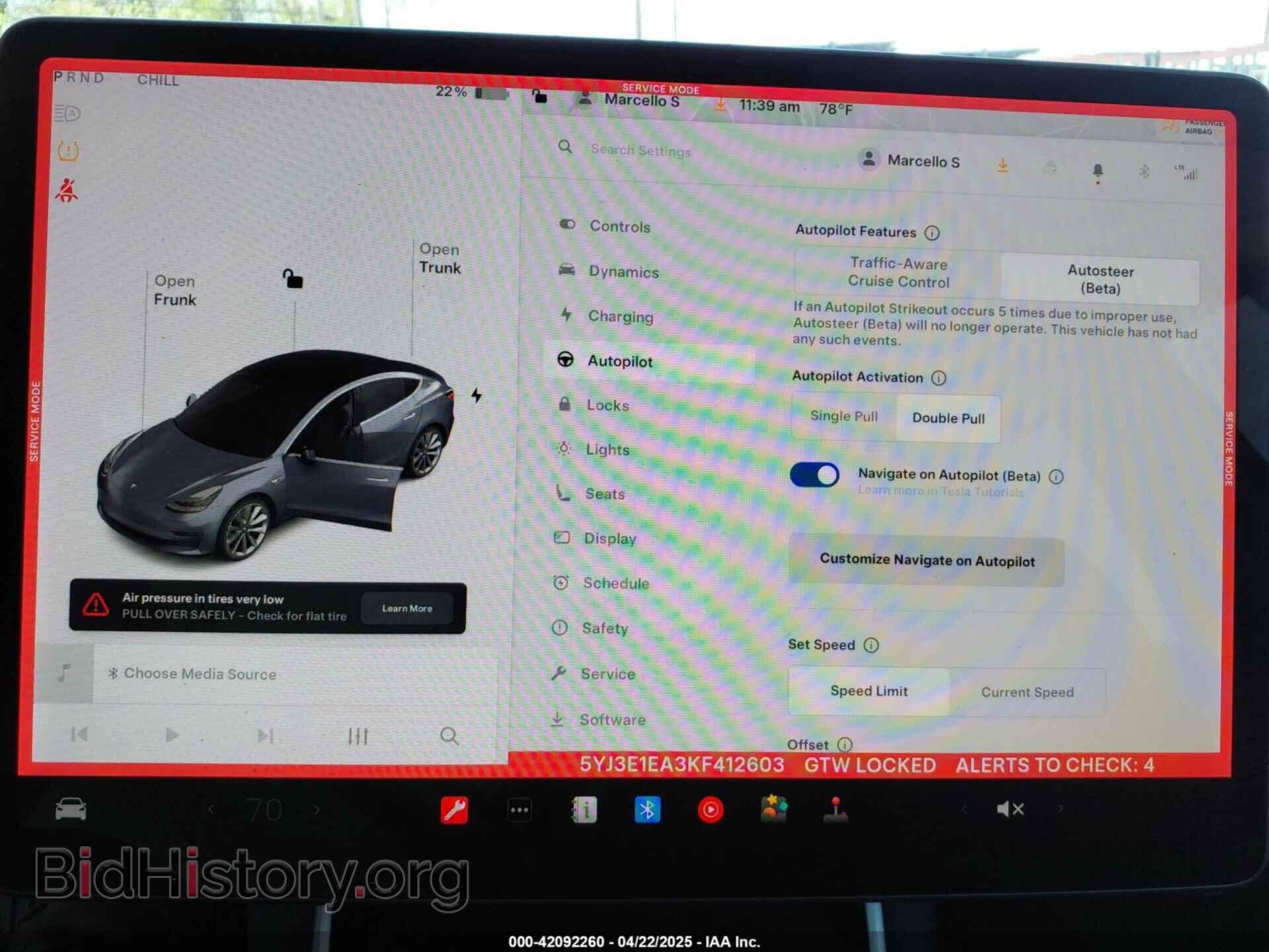2019 TESLA MODEL 3 - VIN: 5YJ3E1EA3KF412603 - Фото 7