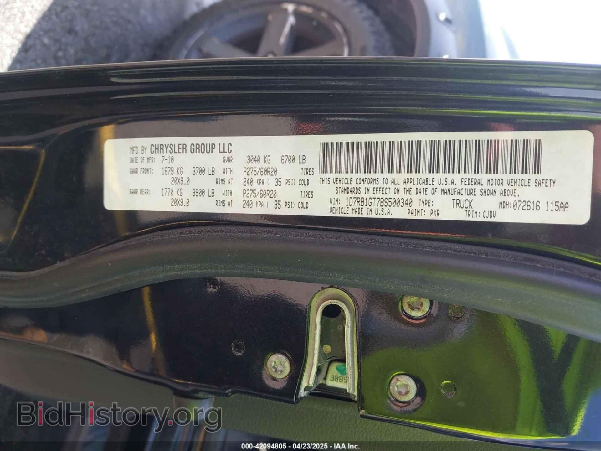 2011 RAM RAM 1500 - VIN: 1D7RB1GT7BS500340 - Фото 9
