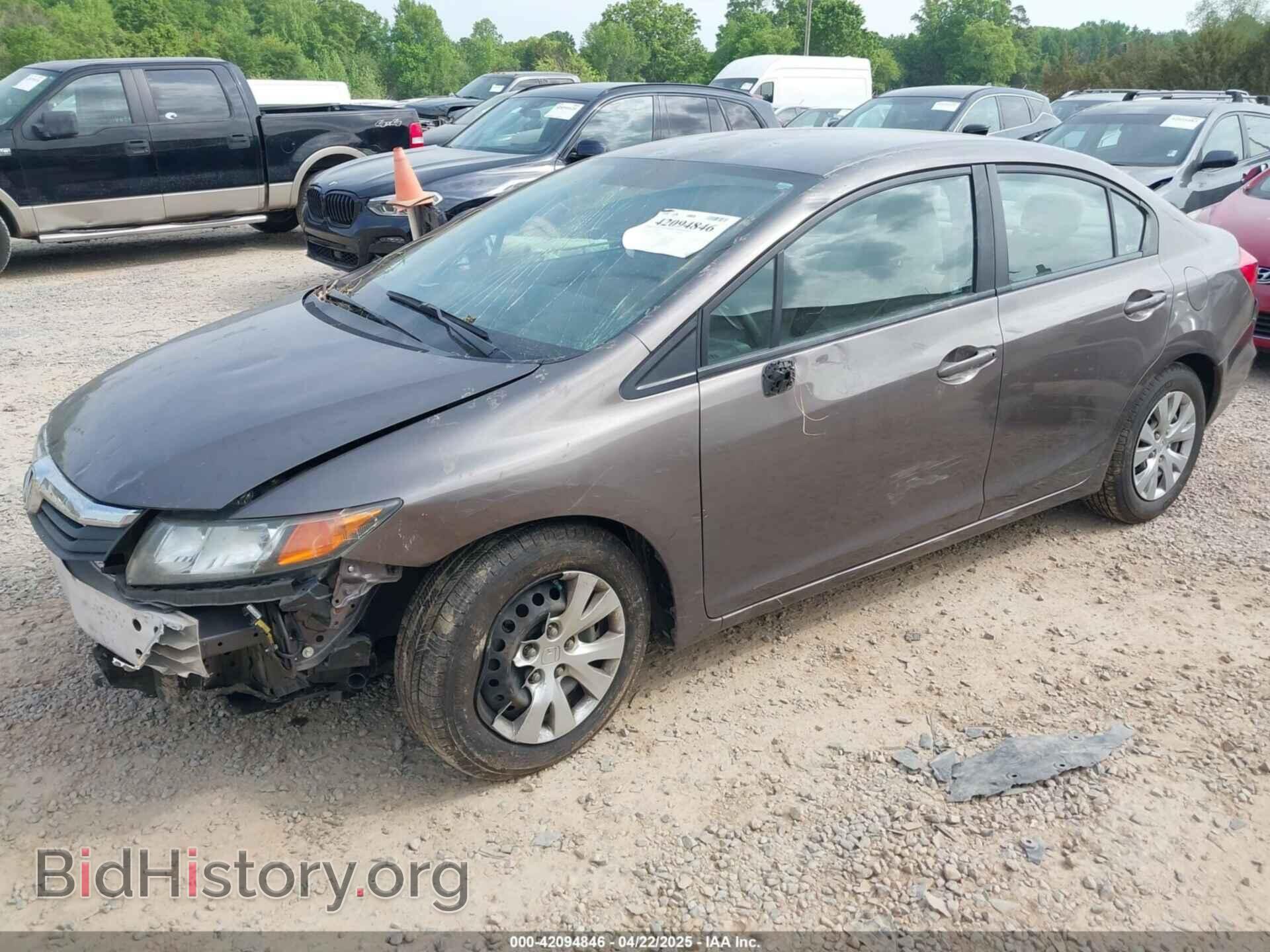 2012 HONDA CIVIC - VIN: 2HGFB2F57CH528266 - Фото 2