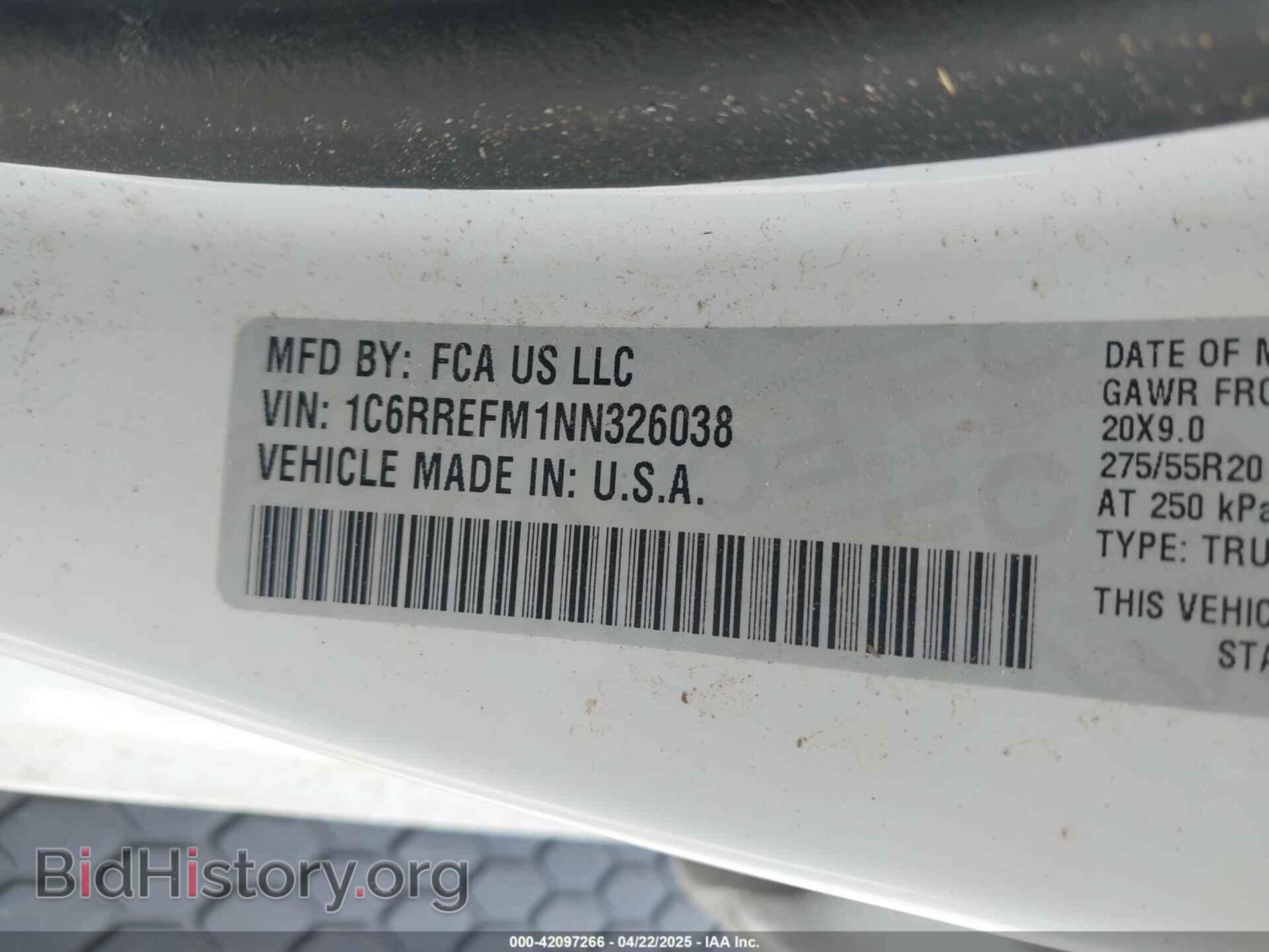 2022 RAM 1500 - VIN: 1C6RREFM1NN326038 - Фото 9