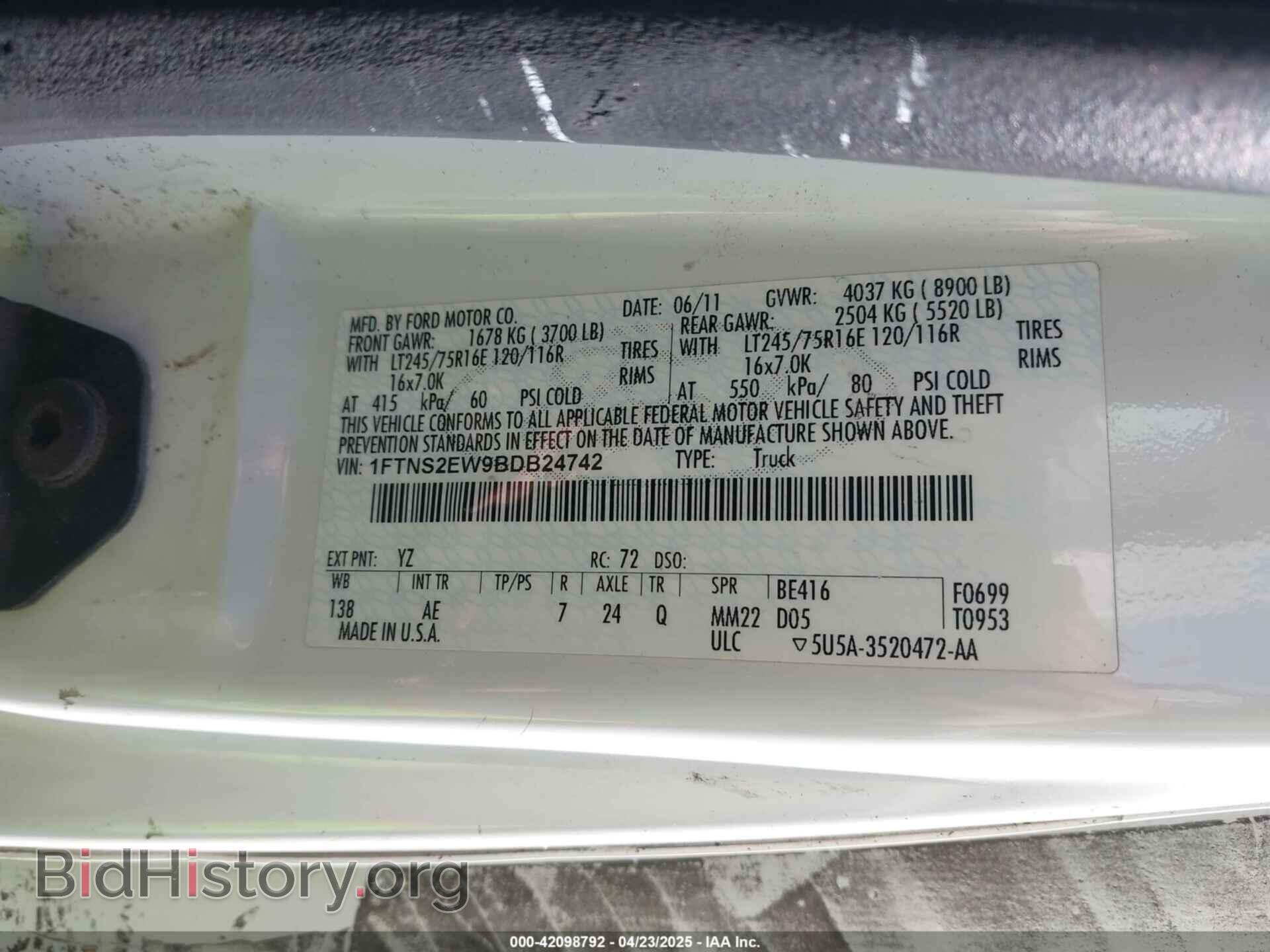 2011 FORD E-250 - VIN: 1FTNS2EW9BDB24742 - Photo 9