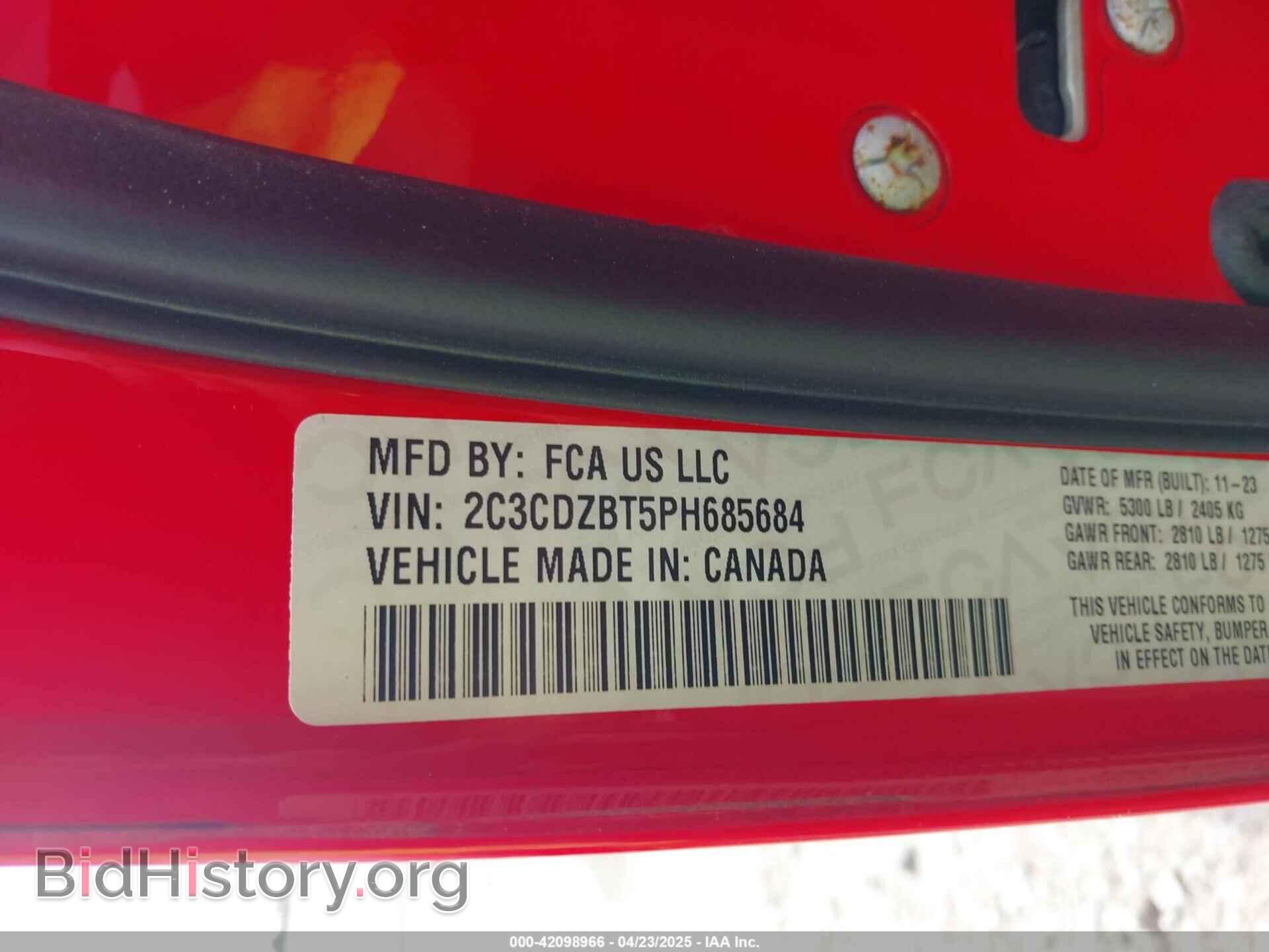 2023 DODGE CHALLENGER - VIN: 2C3CDZBT5PH685684 - Фото 9