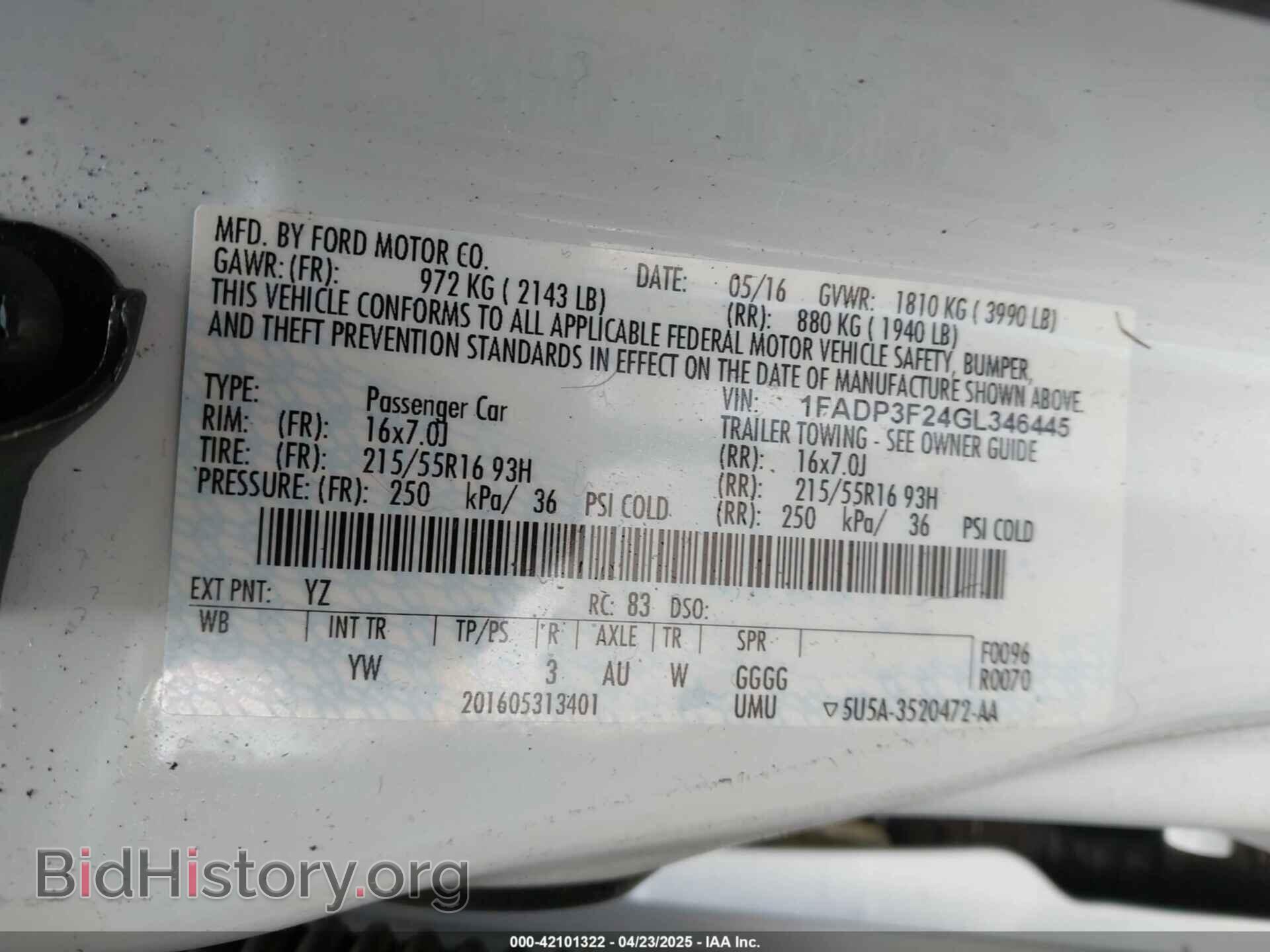 2016 FORD FOCUS - VIN: 1FADP3F24GL346445 - Photo 9